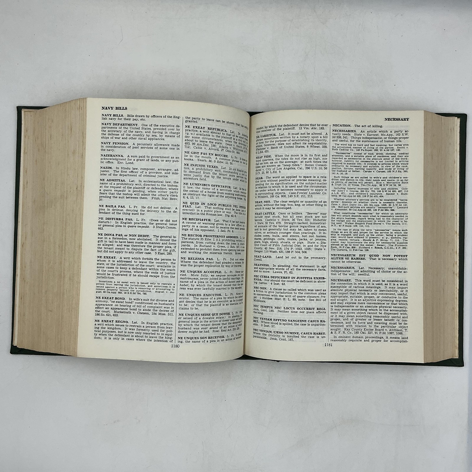 Vintage Black’s Law Dictionary With Pronunciations 4th Ed Green HC 1972 USA
