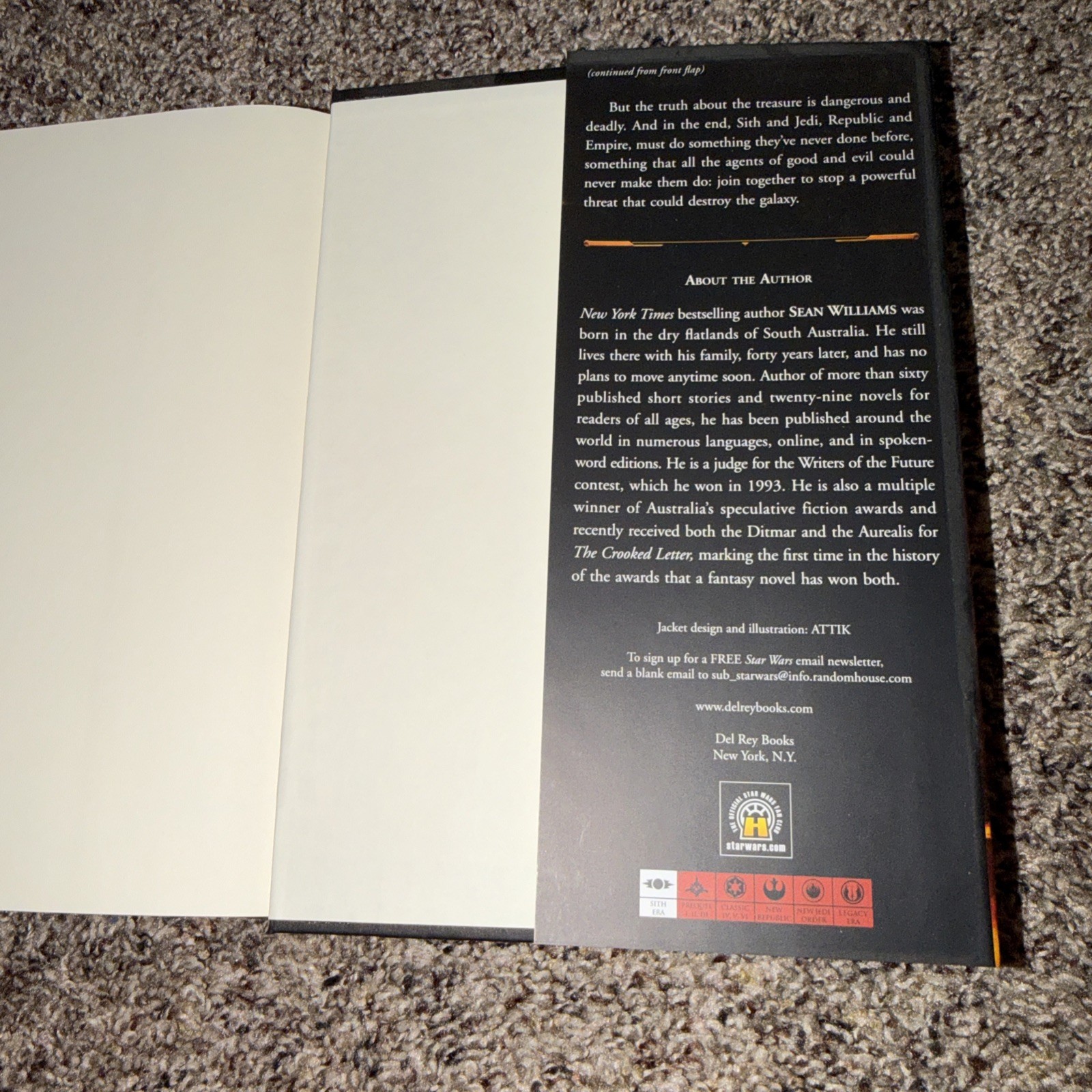 Star Wars: The Old Republic: Fatal Alliance Sean Williams Hardcover 1st Edition
