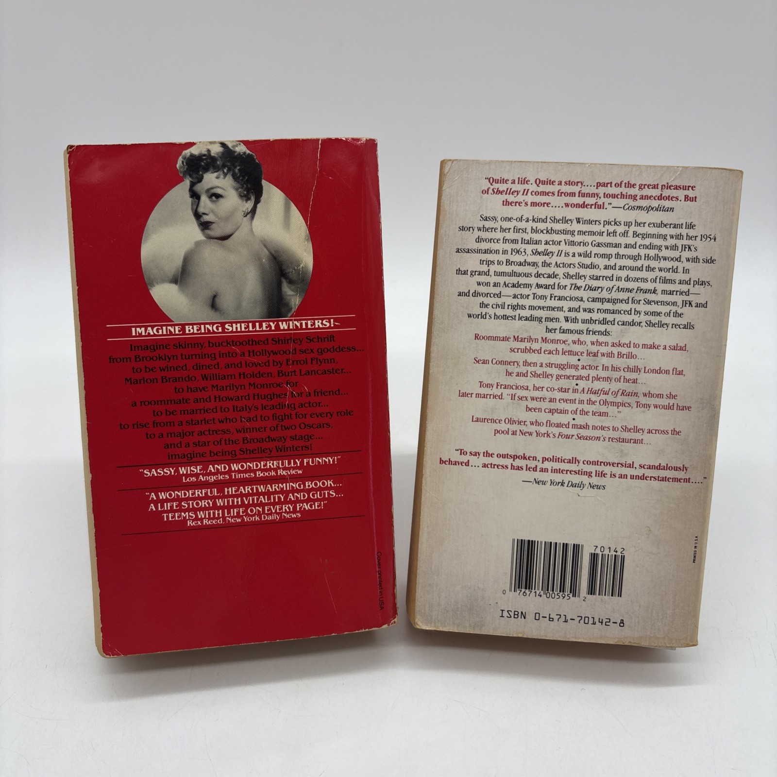 Shelley Winters Book Lot of 2 Bundle Shelley Also Known as Shirley & Shelley II