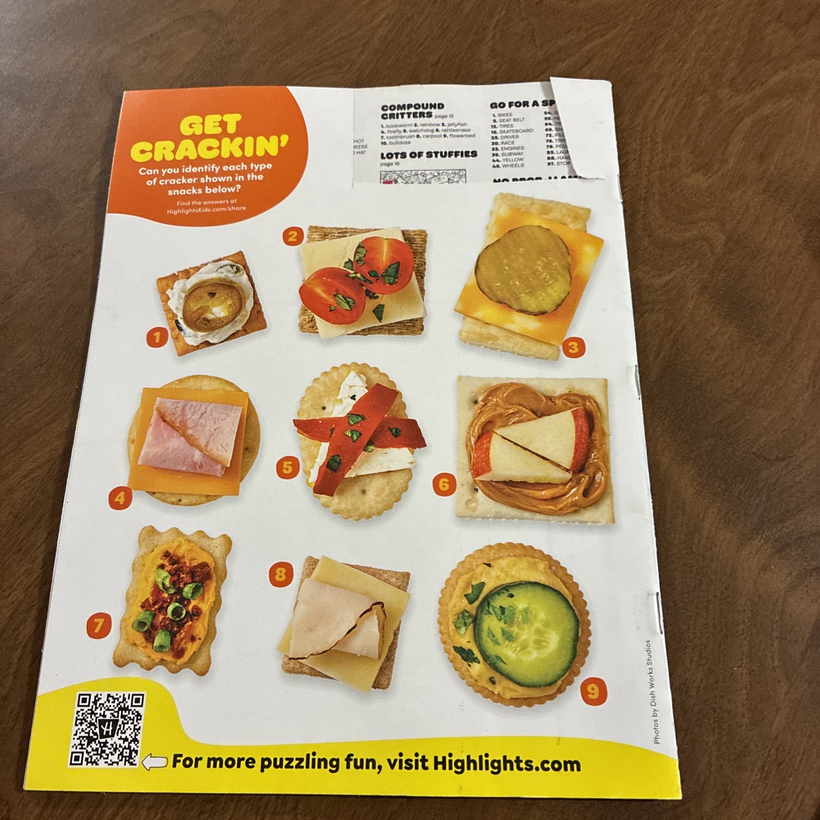 Highlights Brain Play Magazine November December 2025 Label Cut Out Back Cover