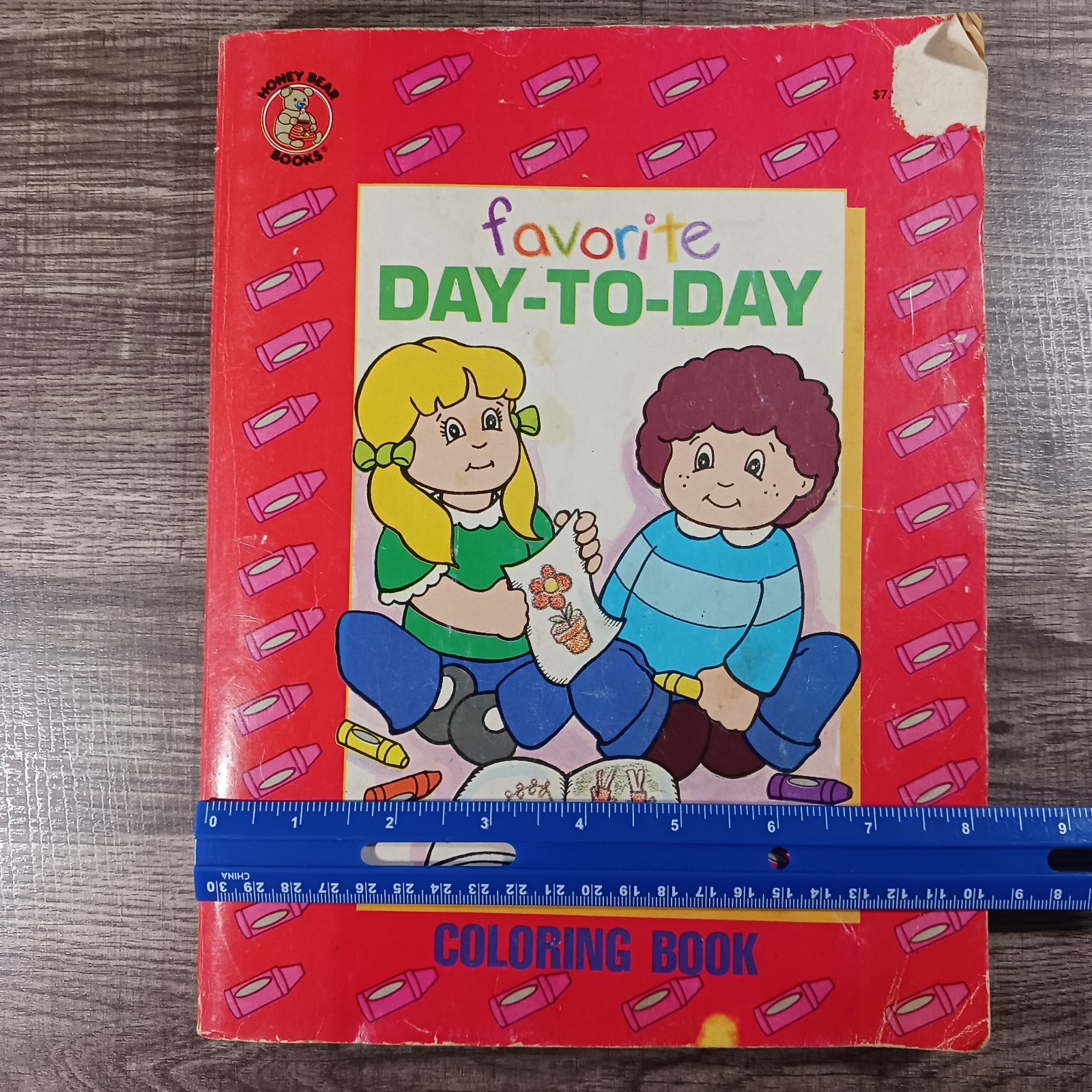Jumbo Coloring Book 250 Pages Vintage 1988 Favorite Day-To-Day Honey Bear Books