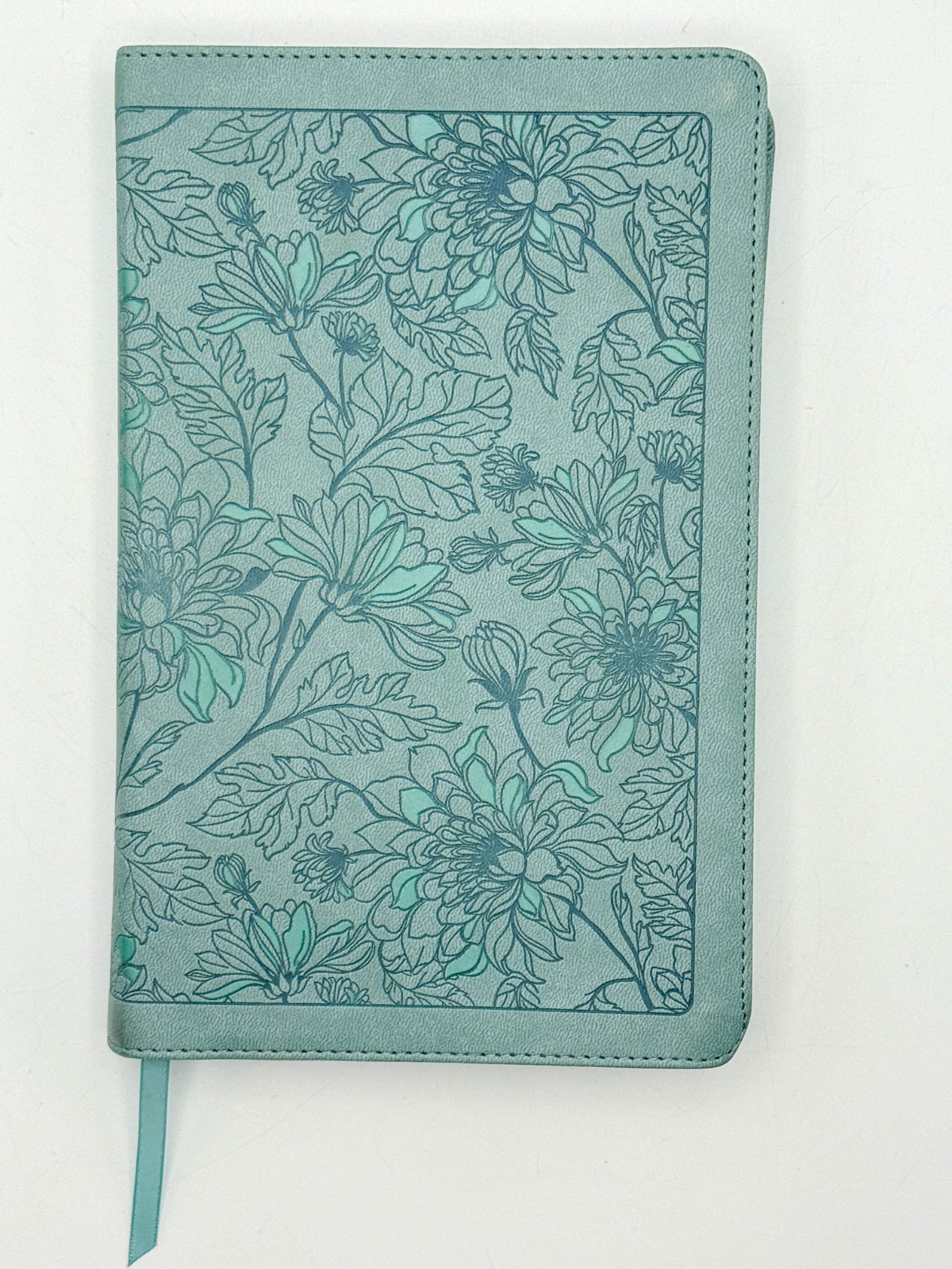 KJV Thinline Reference Bible, Filament LeatherLike, Floral Leaf Teal by Tyndale