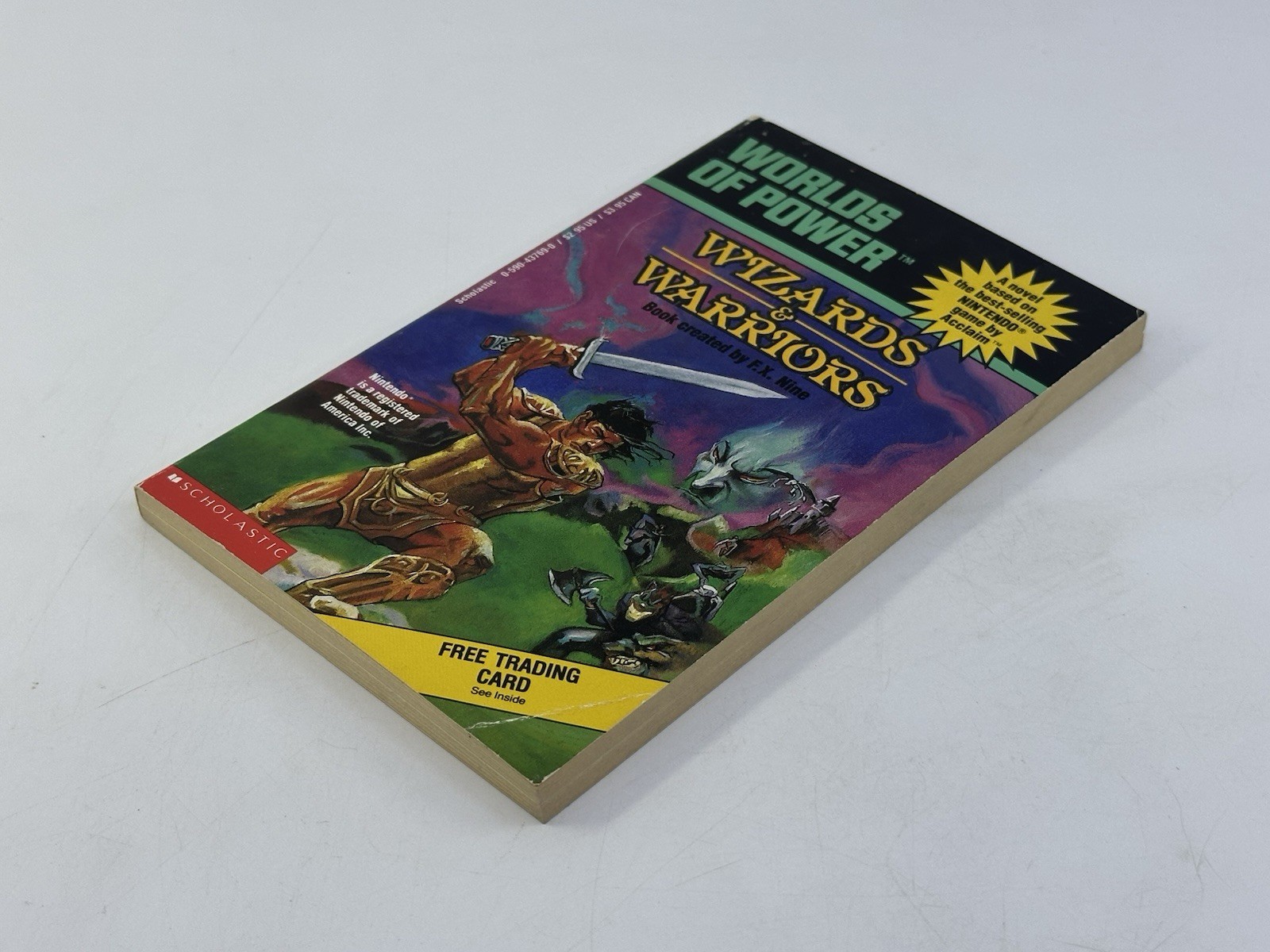 Wizards & Warriors Worlds of Power #5 Nintendo NES w/ Trading Card F. X. Nine