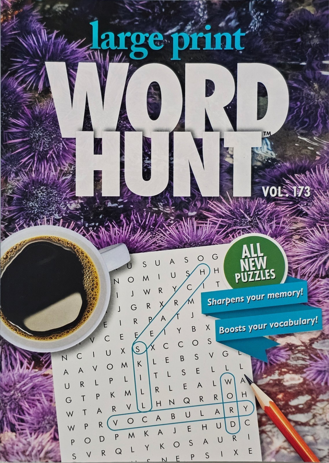 4 New Papp Puzzle Books Large Print Word Hunt Search Find Vol#173-176 Hobby Game