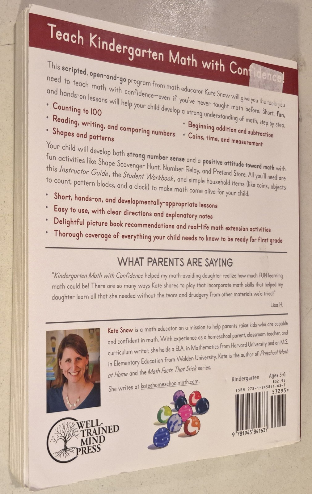 Kindergarten Math With Confidence Instructor Guide