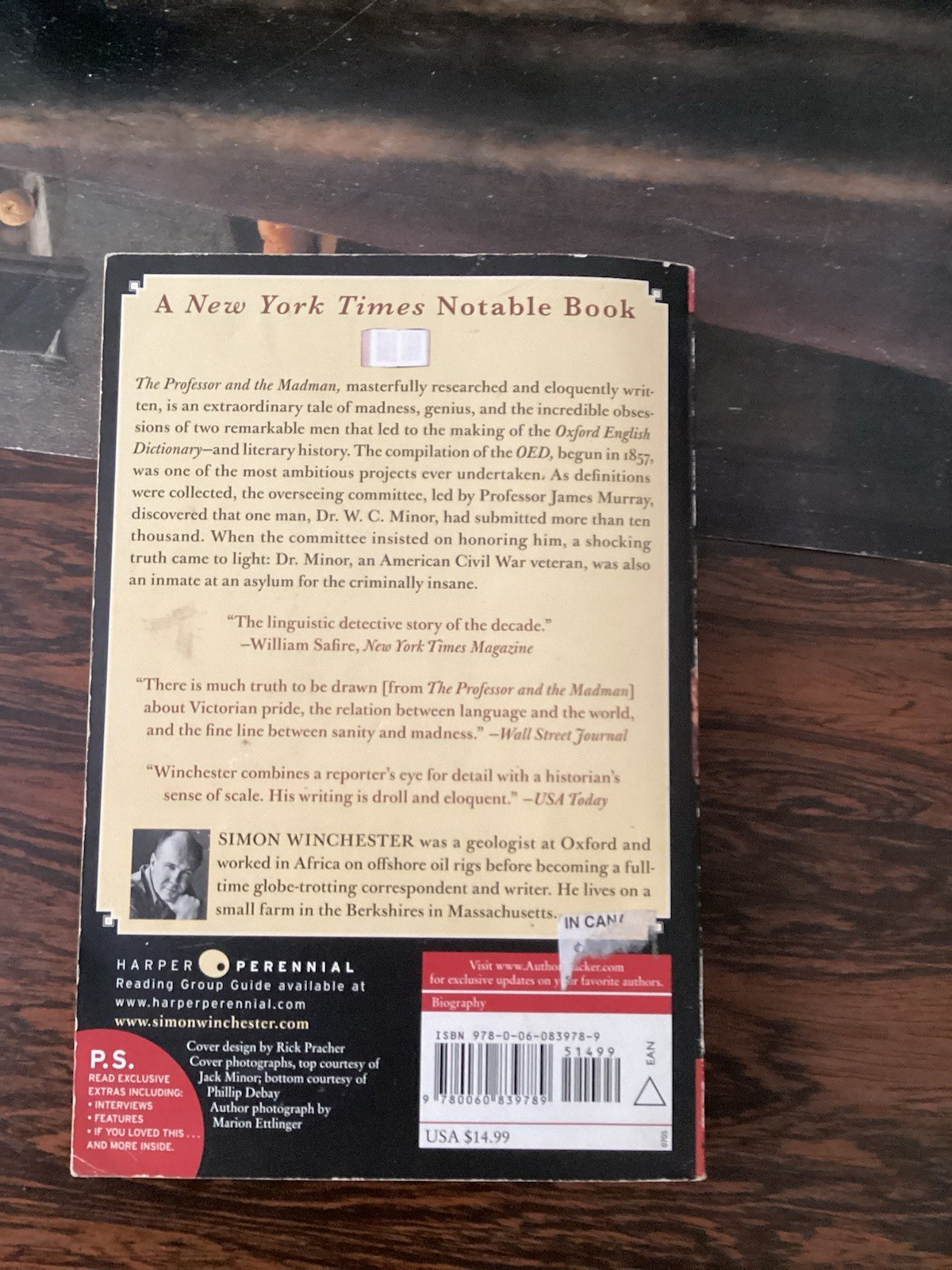 Professor and the Madman: A Tale of Murder, Insanity, and the Oxford Dictionary