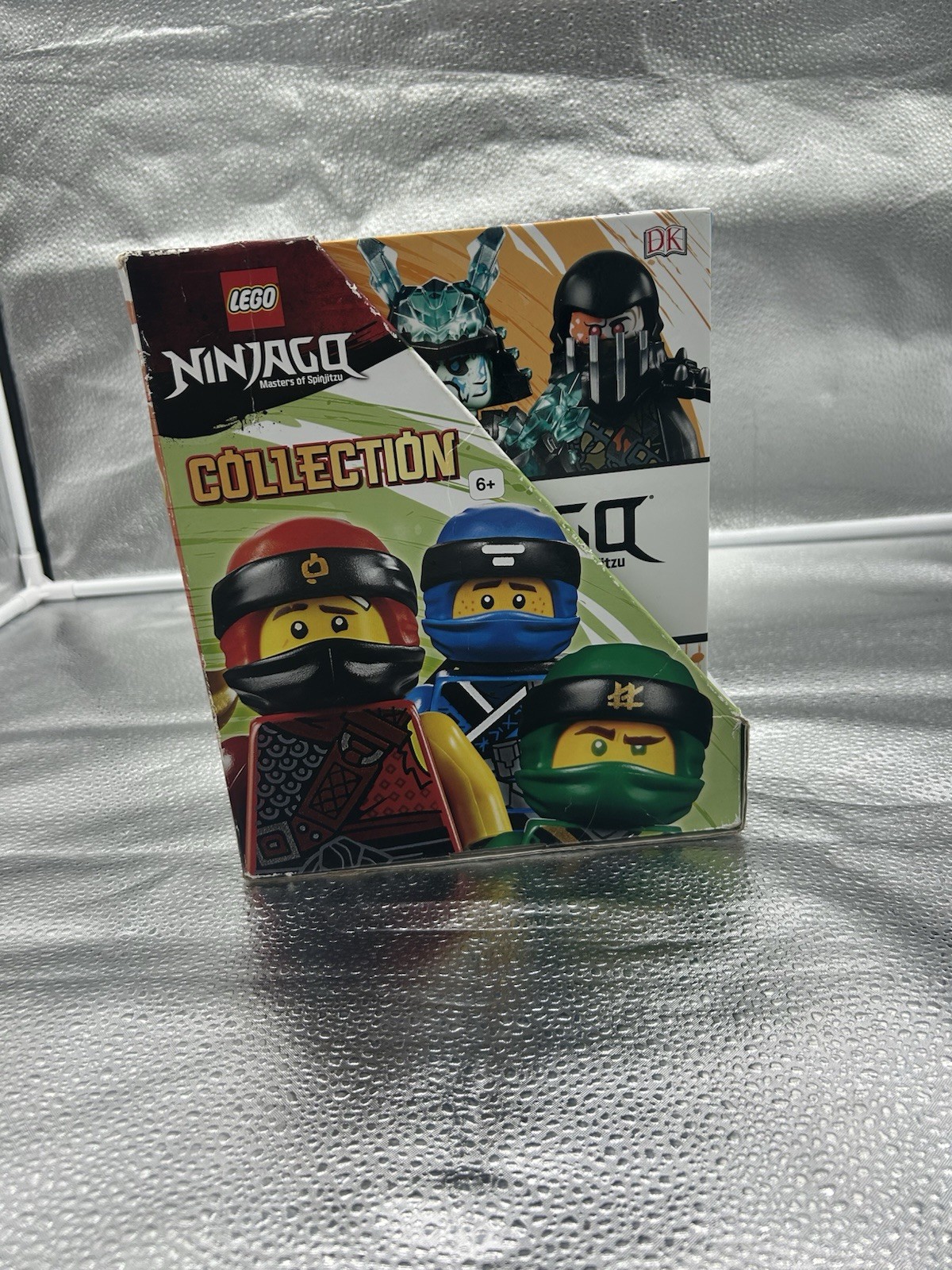 LEGO NINJAGO 10-BOOK COLLECTION MASTERS OF SPINJITZU WITH BOOK HOLDER- USED