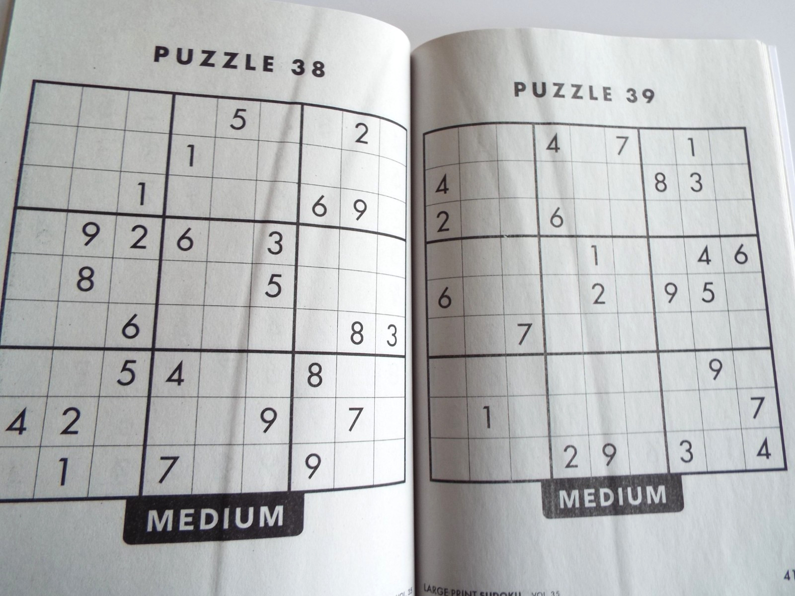 4 Large Print Sudoku Puzzle Books: Volumes 35, 36, 37 & 38 NEW** ~ 80 puzz. ea