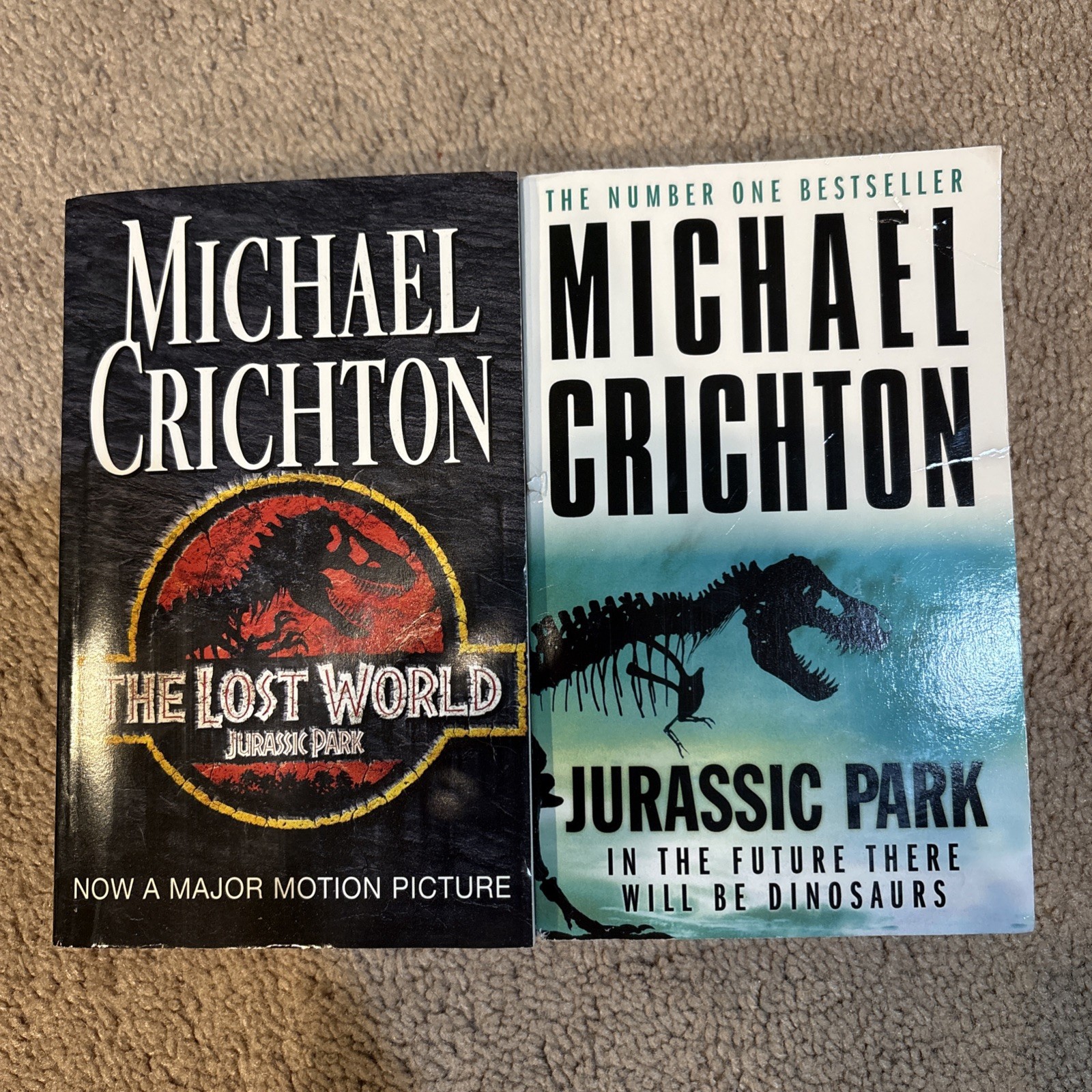Michael Crichton Jurassic Park 2 Books Collection Set (Jurassic Park, Lost World