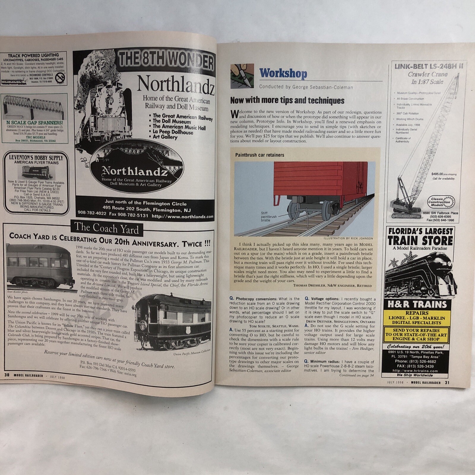 MODEL RAILROADER Magazines Apr 1997 MNRA Convention, July 1998 LOT-OF-2 AS SHOWN