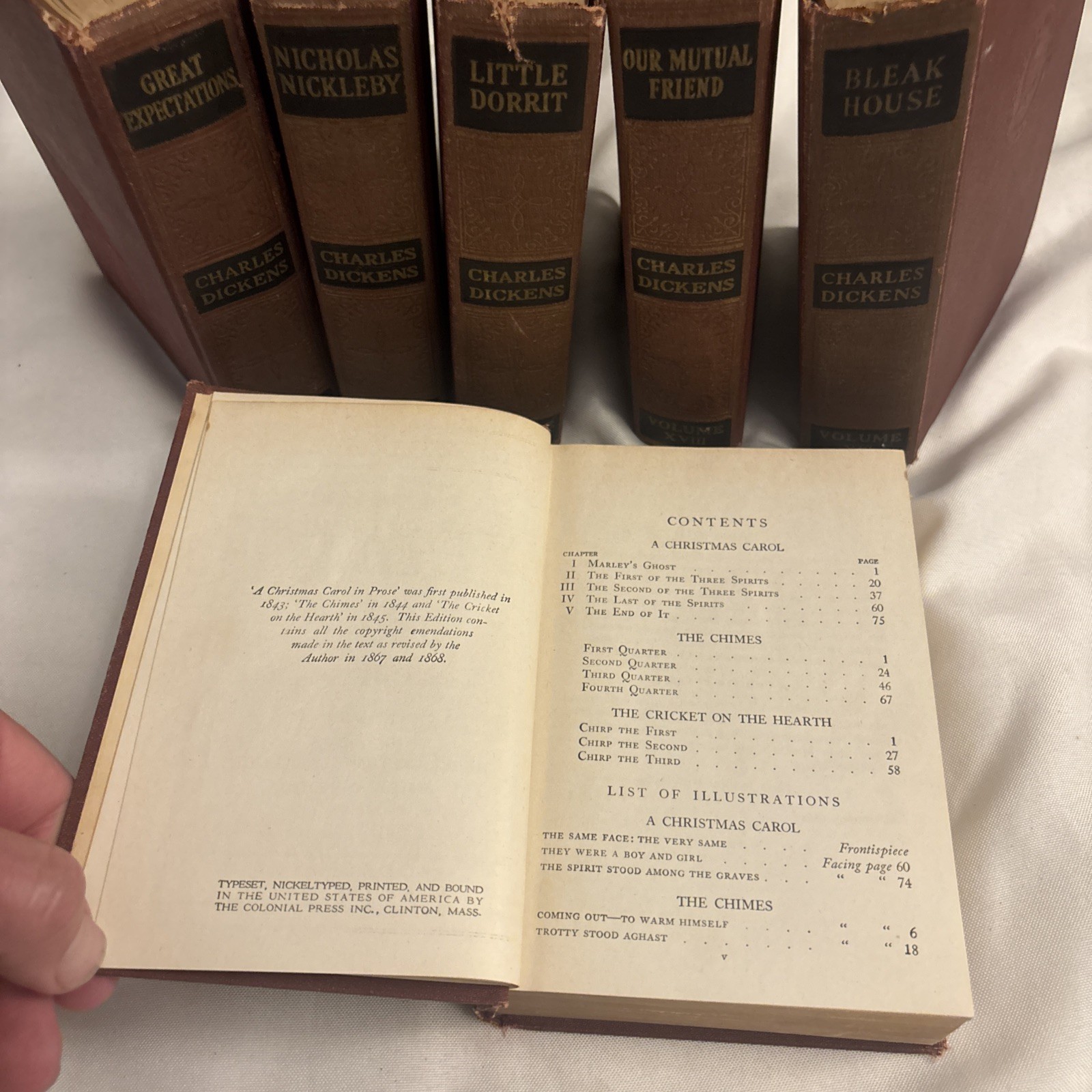 Charles Dickens 1936 Set of 6 Books Cleartype Edition – Not a Full Set