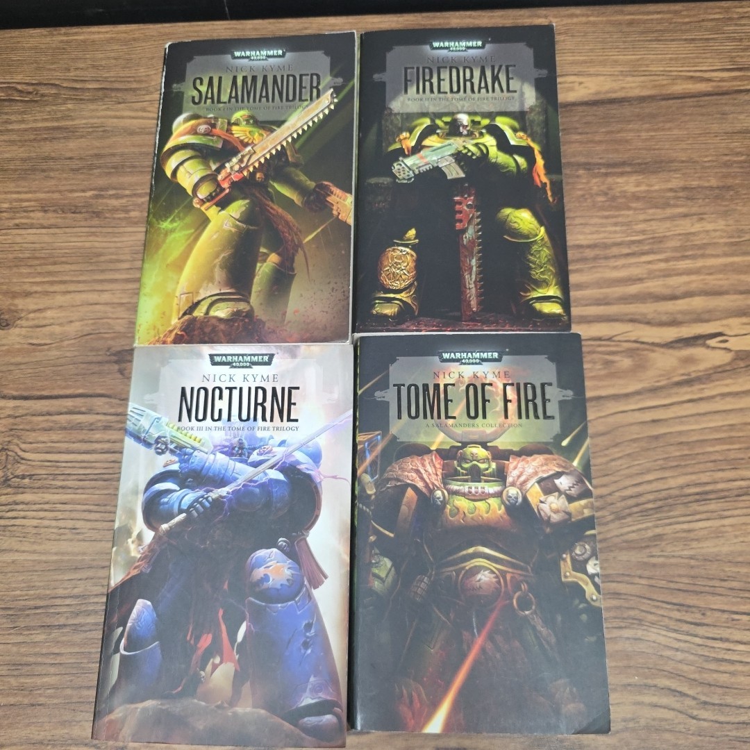 4x LOT Warhammer 40k Salamander Tome of Fire by Nick Kyme ~ Trade Paperbacks
