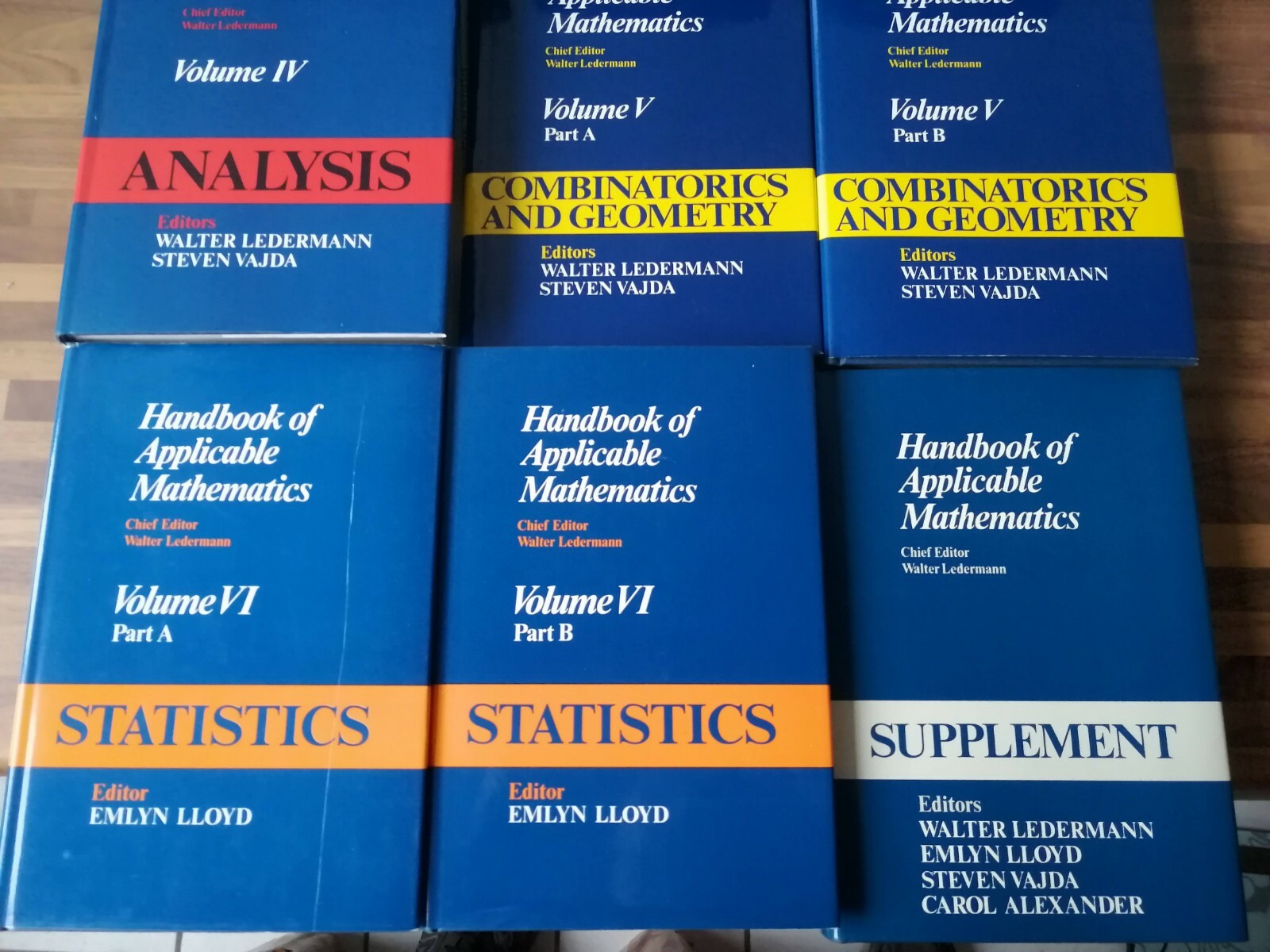 Walter Ledermann Handbook Of Applicable Mathematics Set 9 Voll Wiley 1980 1990