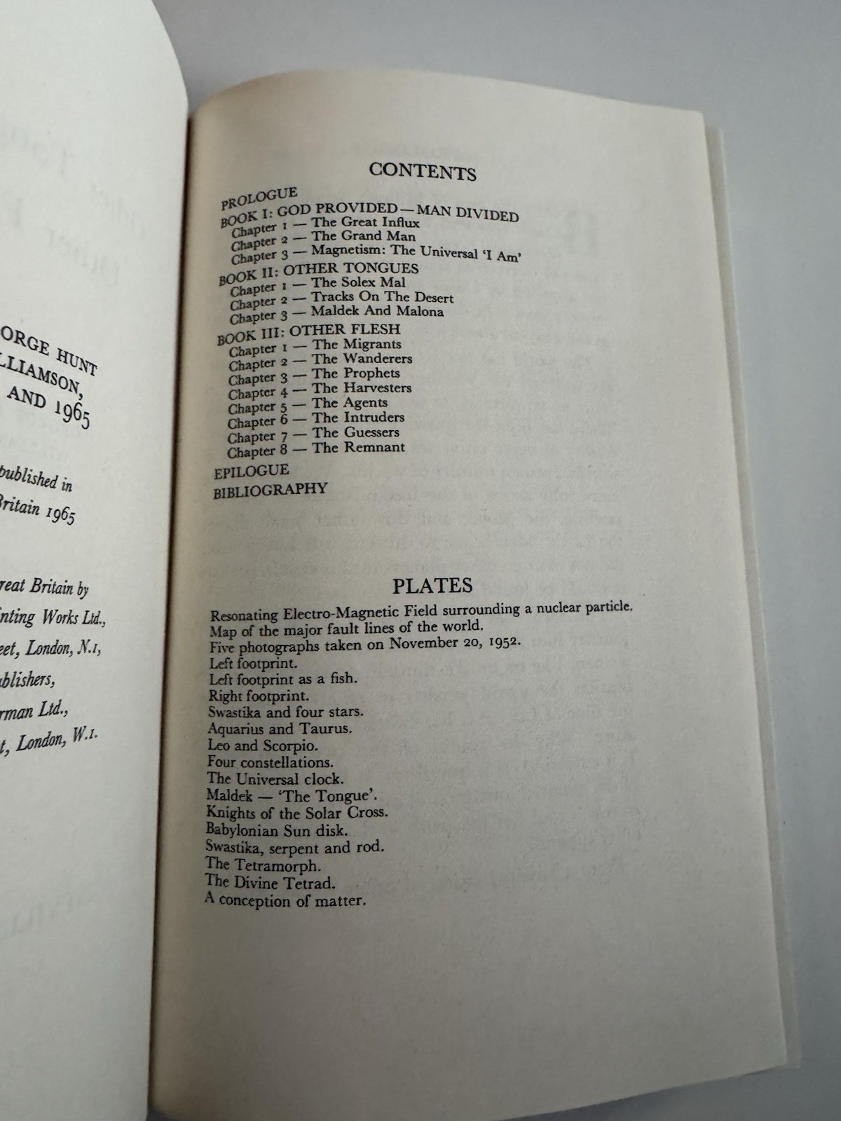 Other Tongues Other Flesh George Hunt Williamson 1965 HCDJ 1st UK UFO Contactee