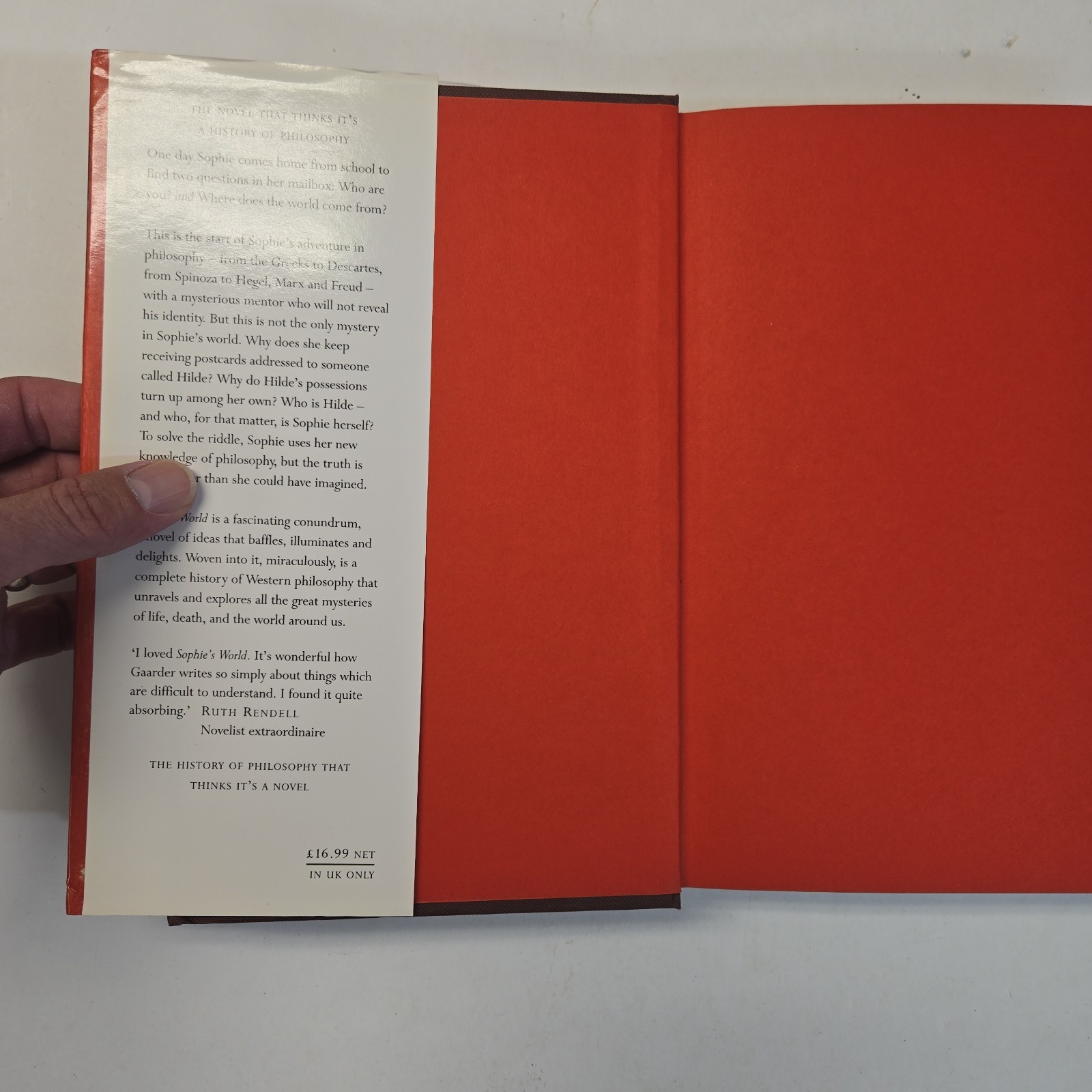 Sophie’s World: A Novel about the History of Philosophy Gaarder UK Edition