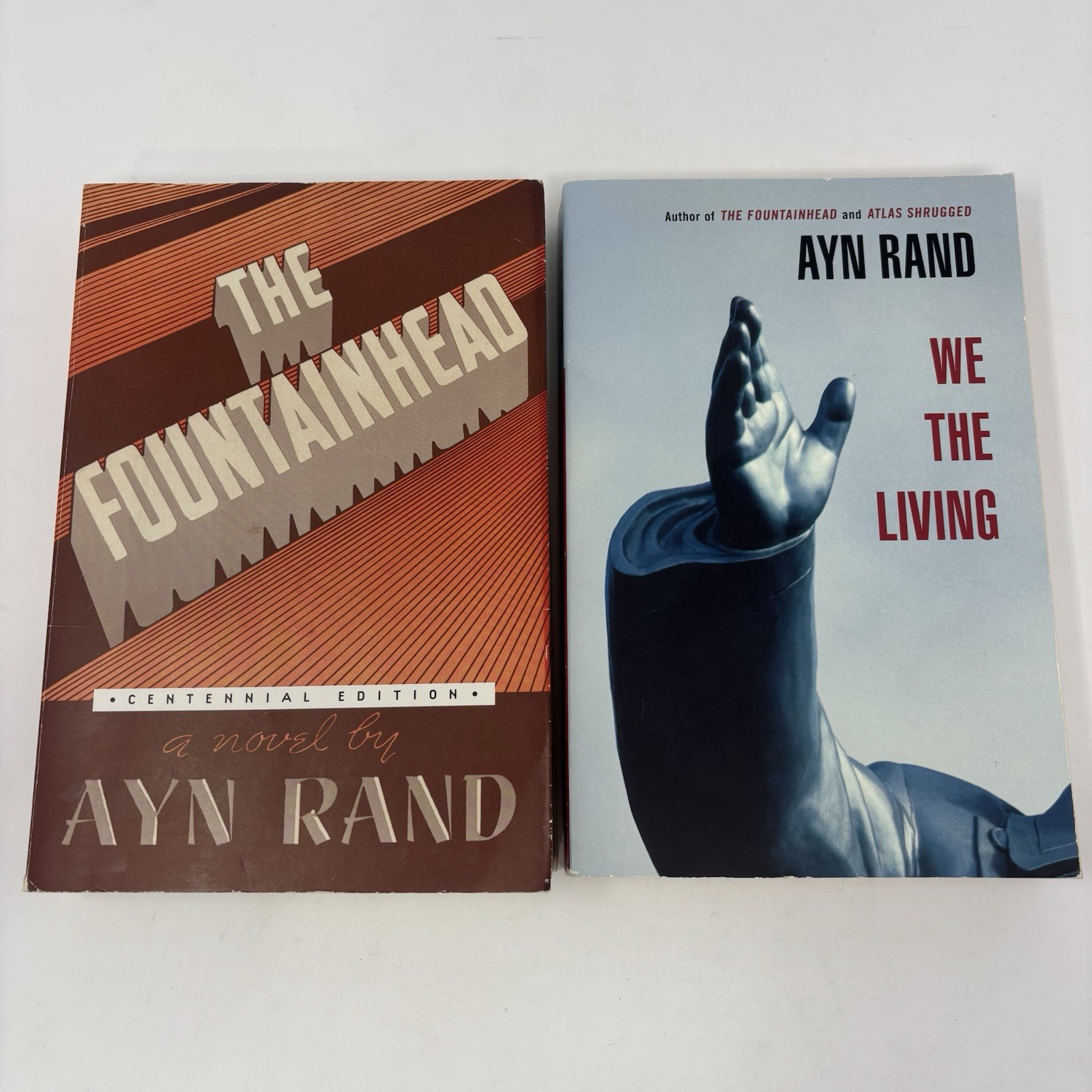 Ayn Rand The Fountainhead We The Living 1990’s Centennial Lot Of 2 Philosophy