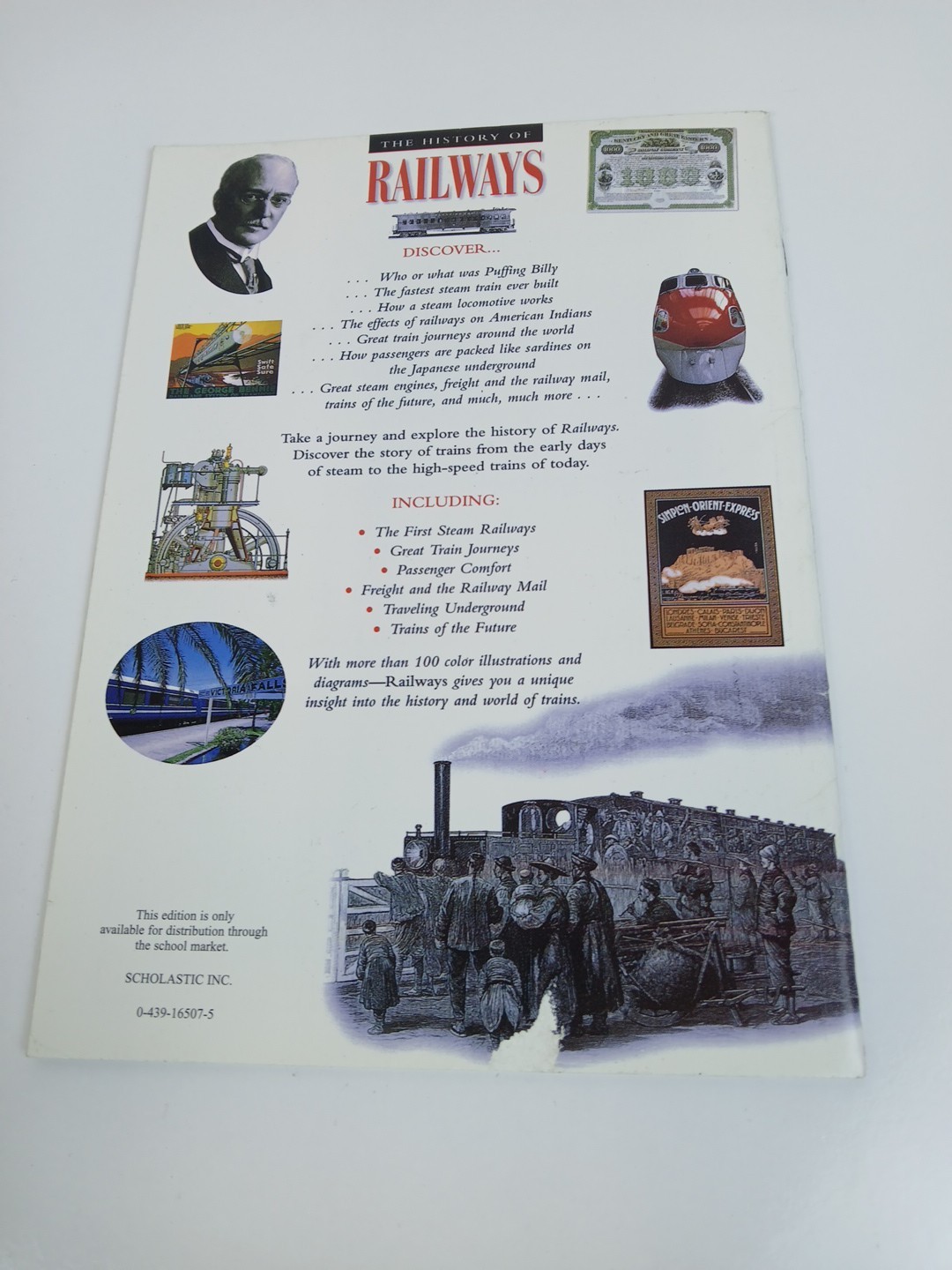 A History of Railways, Hynson, Colin, Scholastic Book, 31 Pages