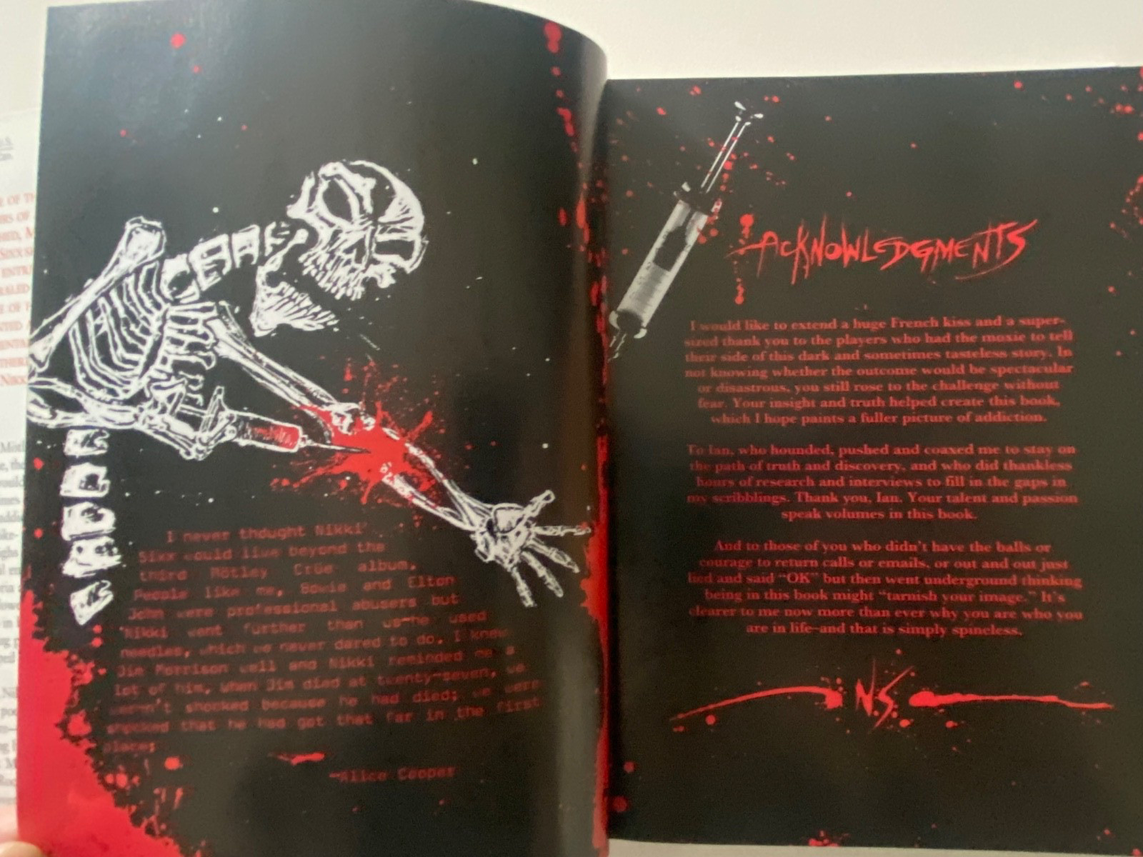 SIGNED Nikki Sixx : The Heroin Diaries 2007 1st Ed / 1st Print HCDJ ~ ACCEPTABLE