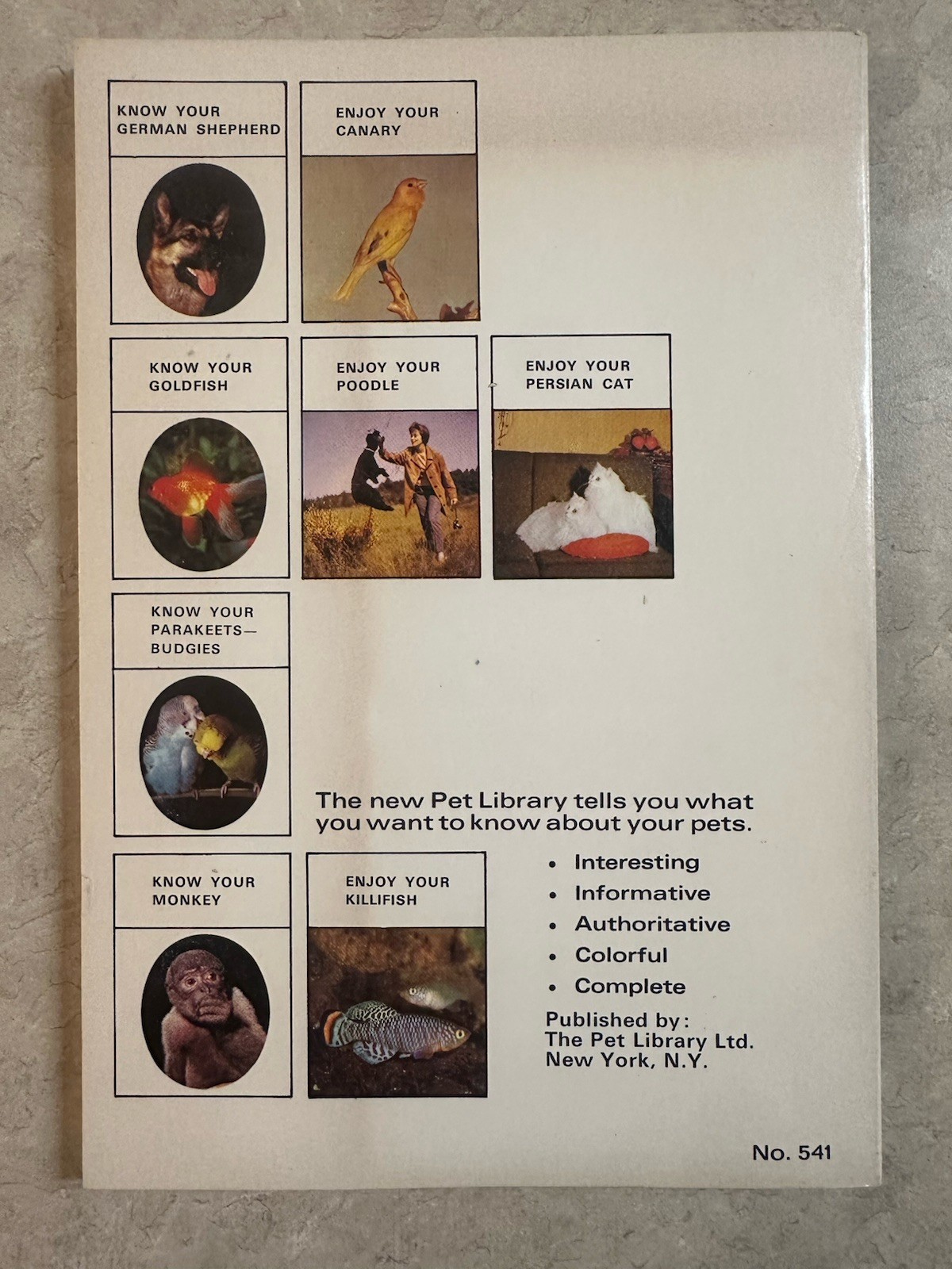 Know Your Welsh Corgi by Earl Schneider Vintage PB The Pet Library LTD 541