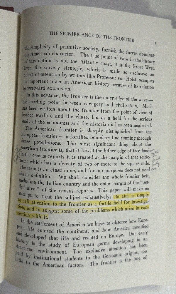The Frontier in American History
