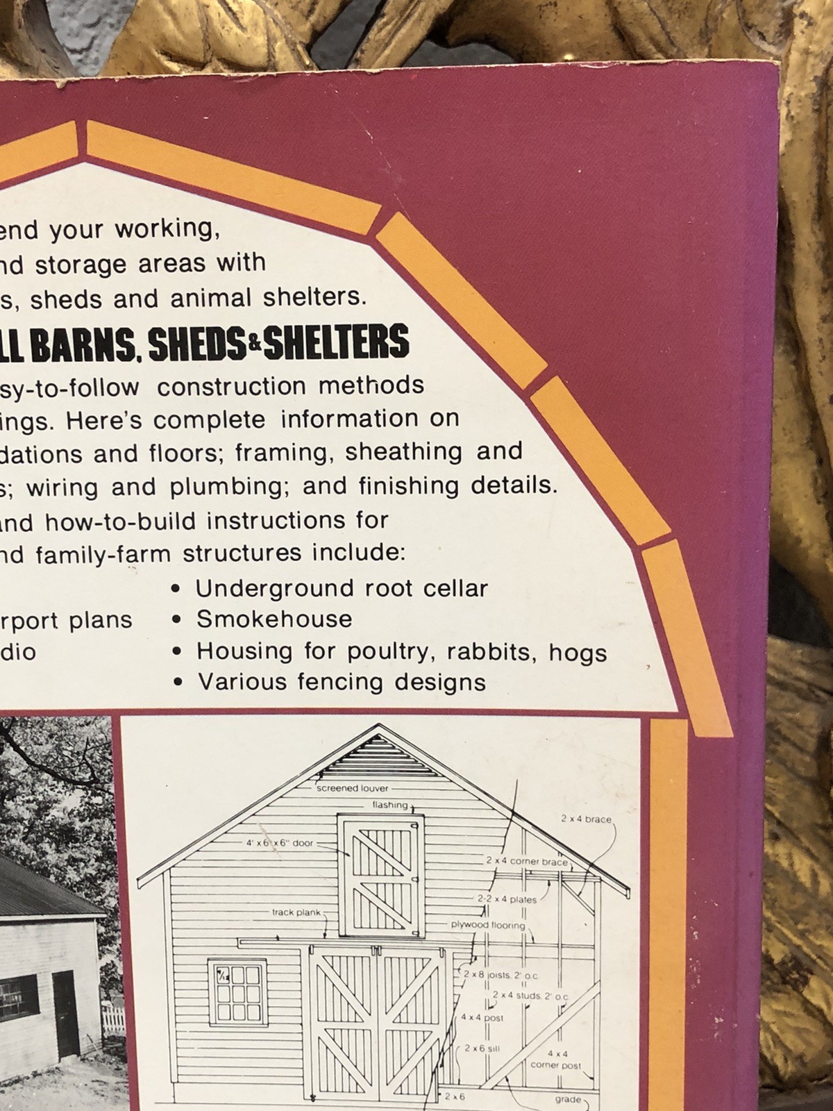 Building Small Barns, Sheds & Shelters 1983 Burch Plans Specs Photos