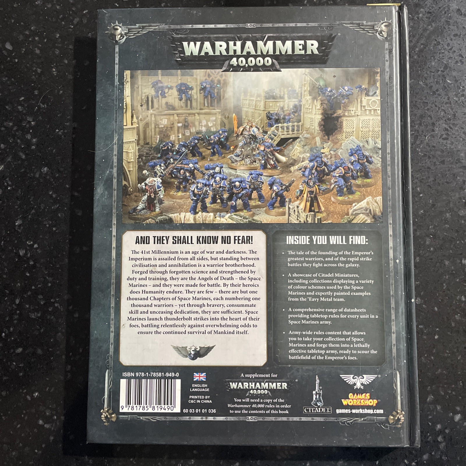 Warhammer 40,000 40k Codex Adeptus Astartes Space Marines Hardback Book 2017