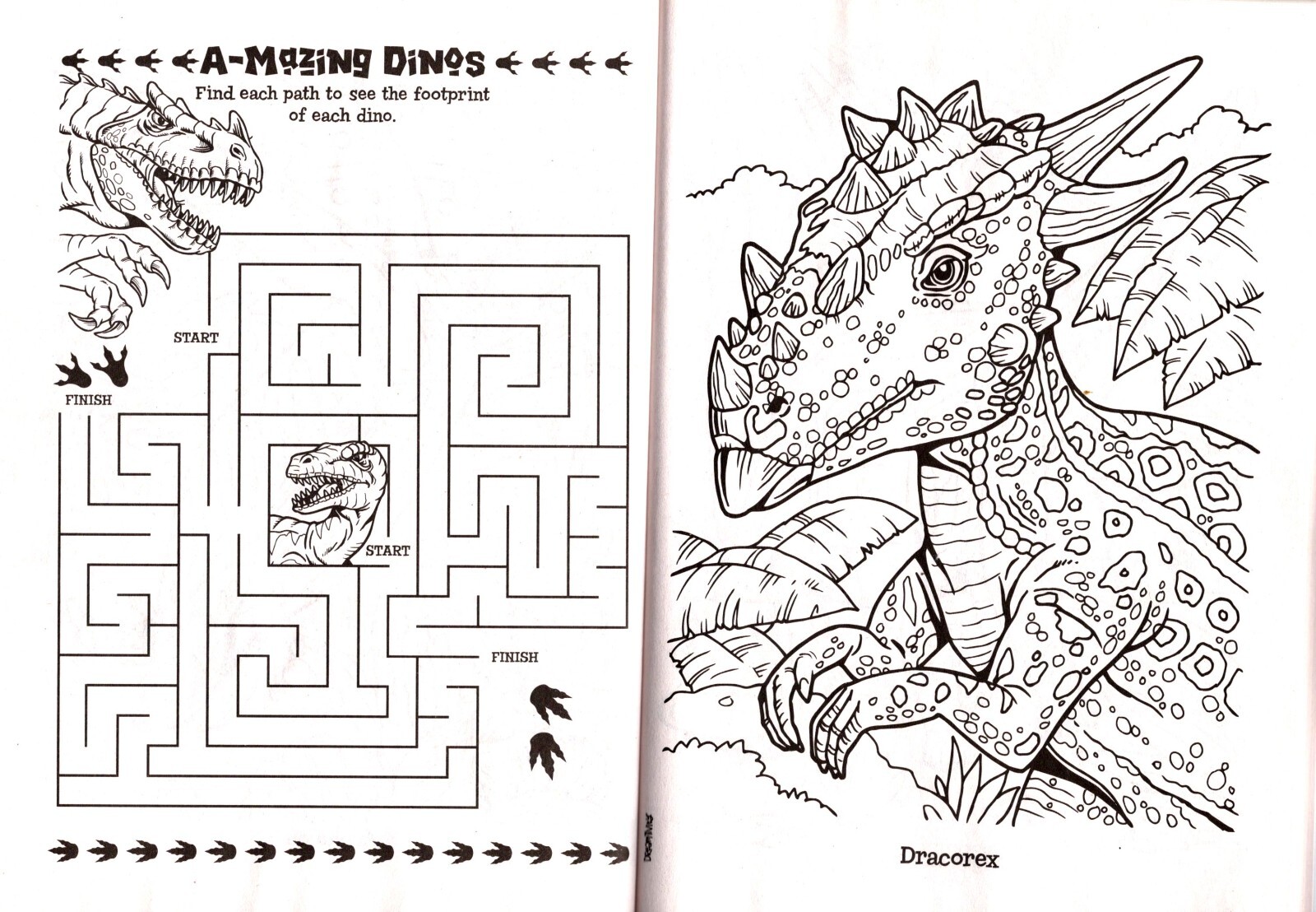 Dino Crash & Dino Trouble – Coloring & Activity Book (Set of 2 Books)