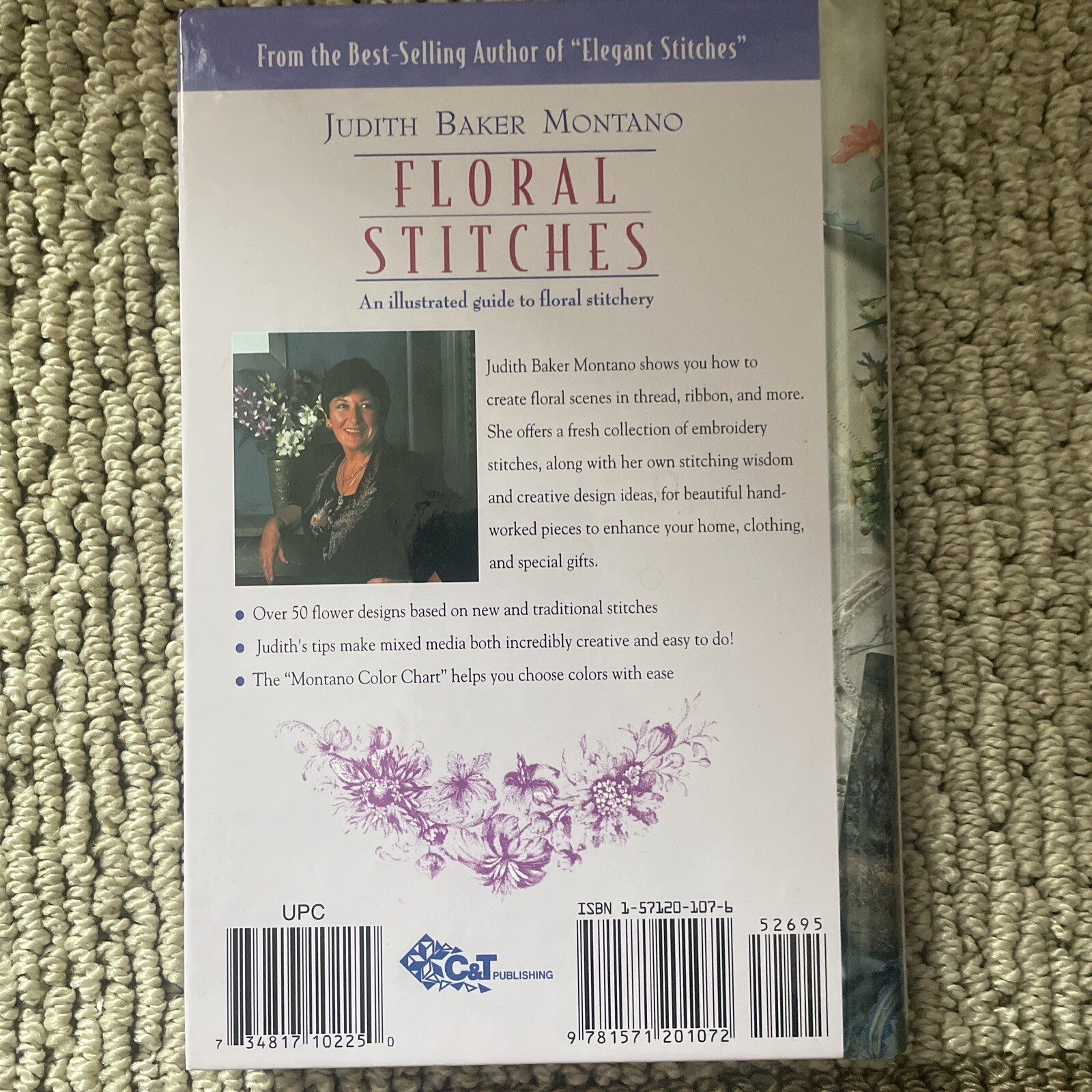 Floral Stitches : An Illustrated Guide by Judith Baker Montano (2000, Trade…