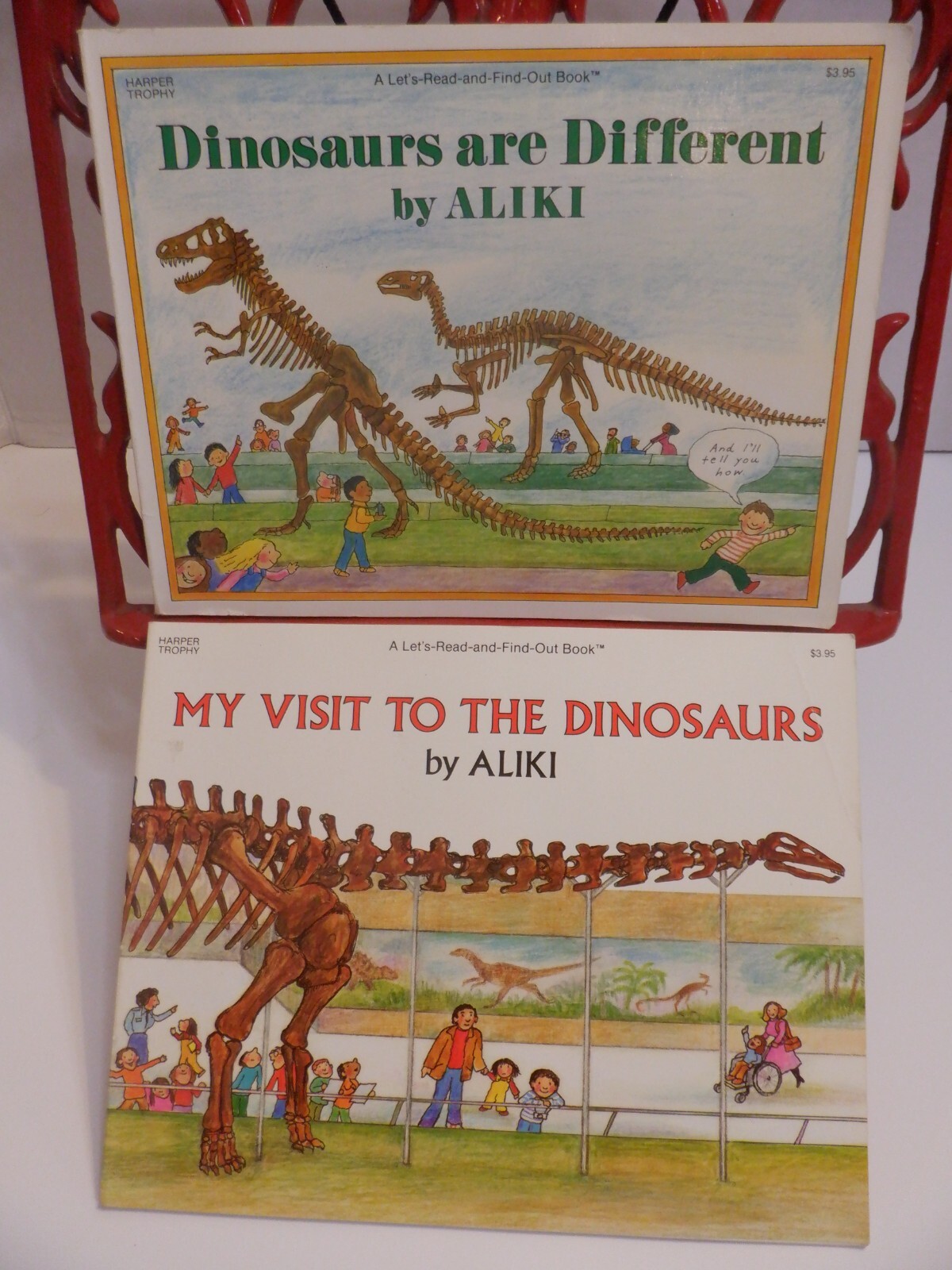 Vintage 1985 My Visit to the Dinosaurs & Dinosaurs are Different Book By Aliki