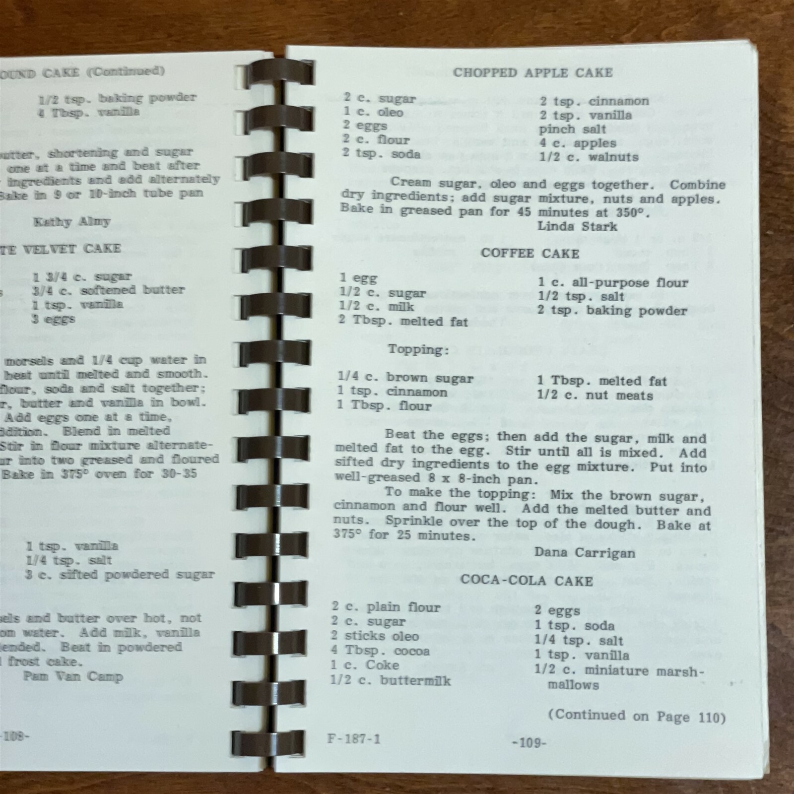 Vintage Cherished Recipes Cookbook Recipe Collection Georgetown Illinois