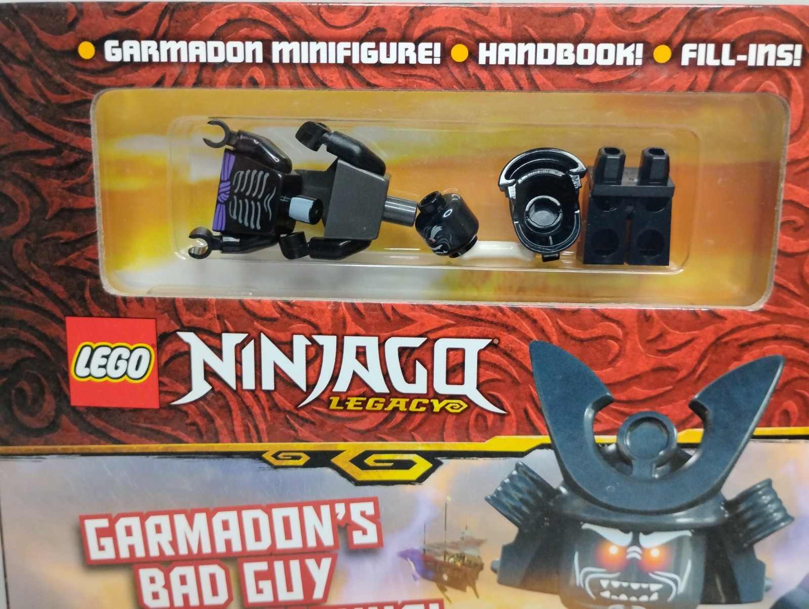 LEGO Ninjago: Hardcover Garmadon’s Bad Guy Training Manual With Minifigure NOS