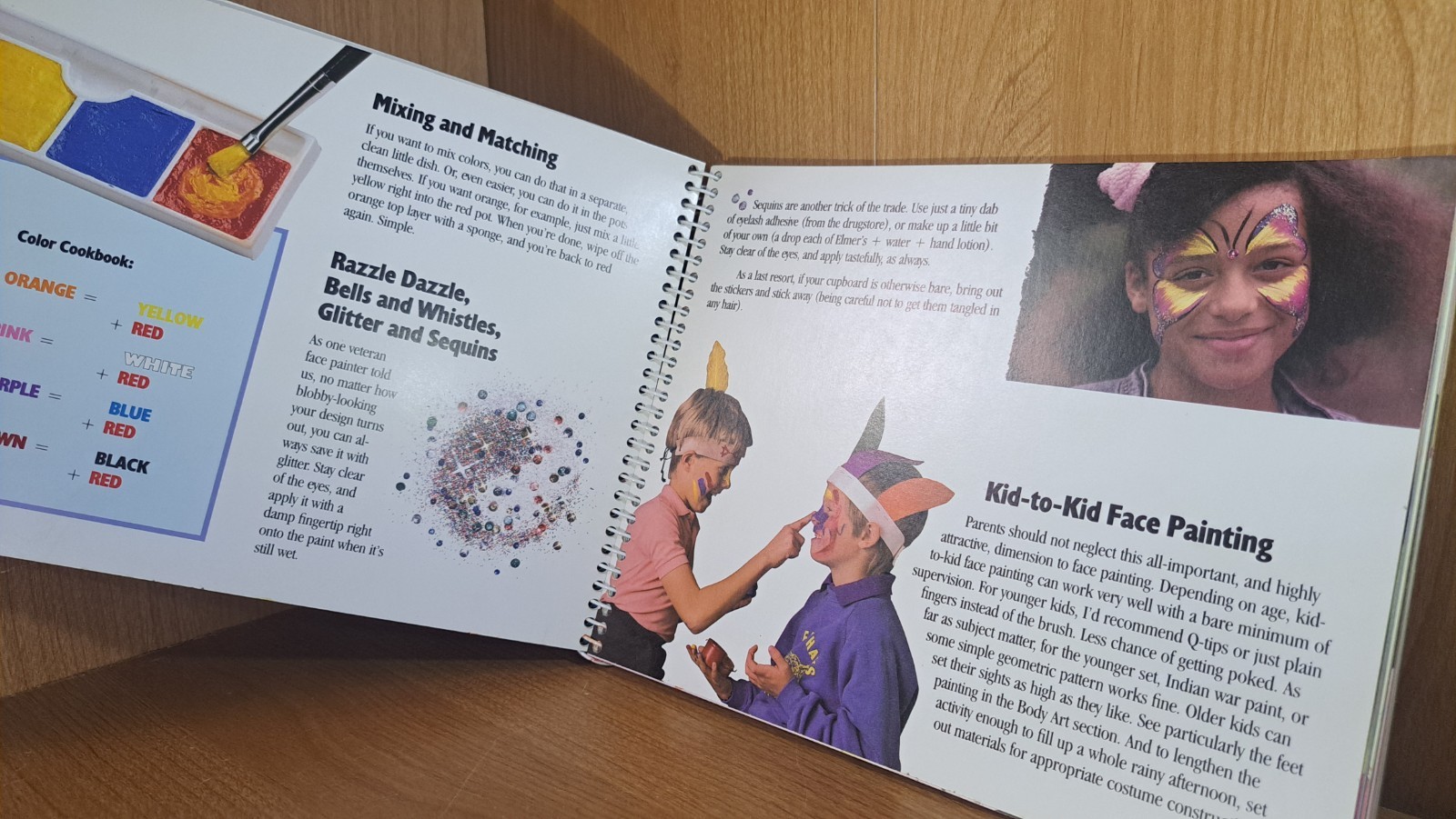 Face Painting by Klutz Editors 1990, Spiral Book (no Paint)
