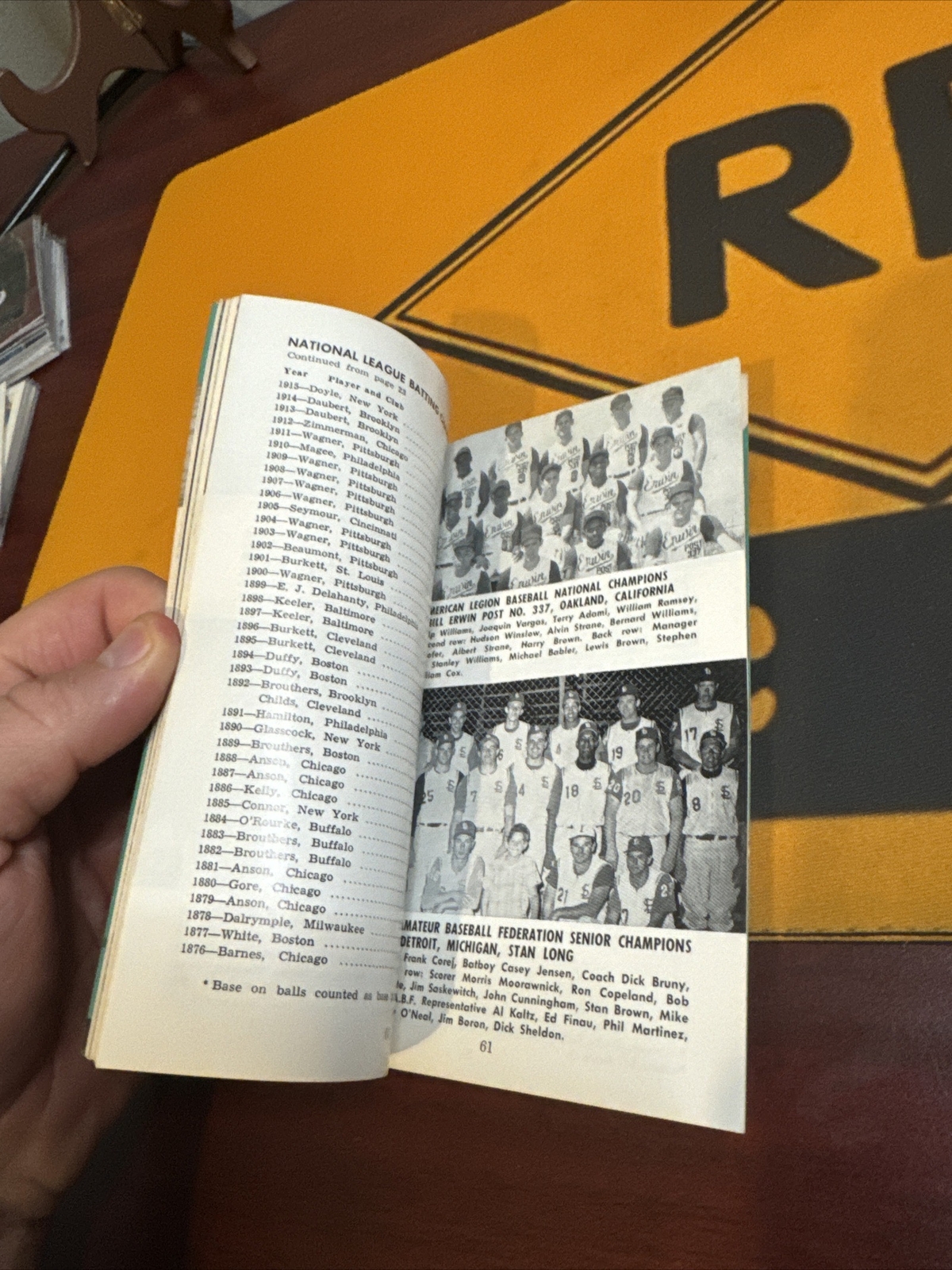 FAMOUS SLUGGER YEARBOOK, 1967, USED, 61 PAGES. VERY NICE