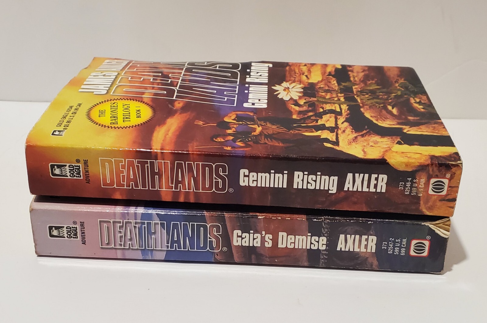 Vintage 1999 Lot Of 2 James Axler 1st Edition Books Gaia’s Demise Gemini Rising