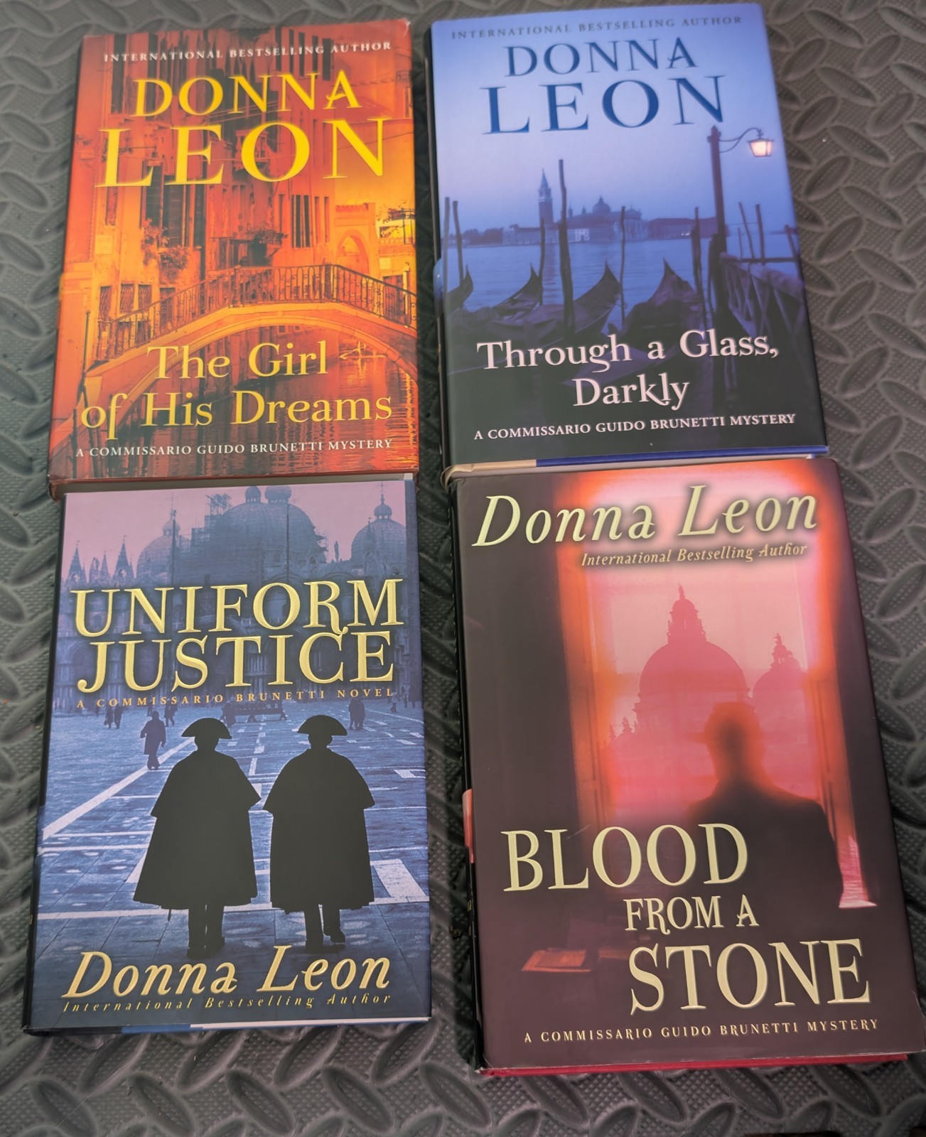 Donna Leon 1st American Printing Books Lot, HCDJ Near Mint