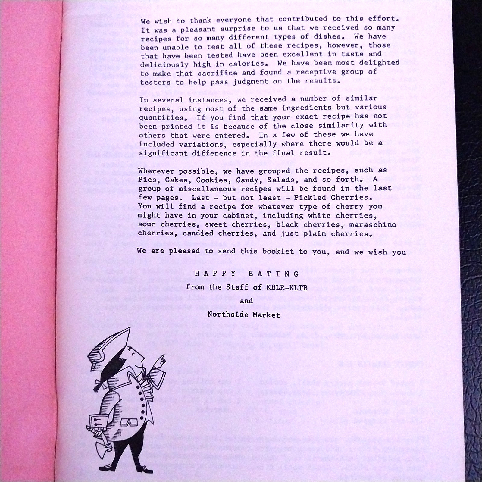 KBLR KLTB It’s Our Washington’s Birthday Cherry Cookbook 1969 – Vintage Booklet