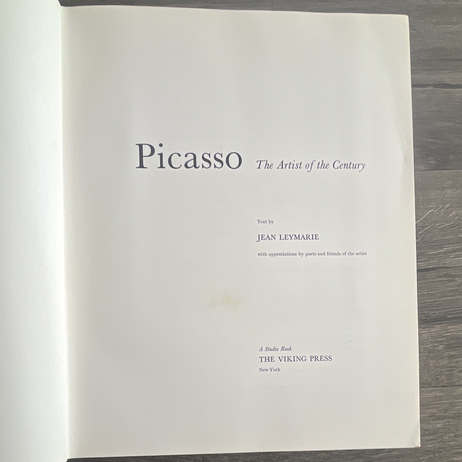 Picasso: The Artist of the Century by Jean Leymarie Hardcover (Viking Press)
