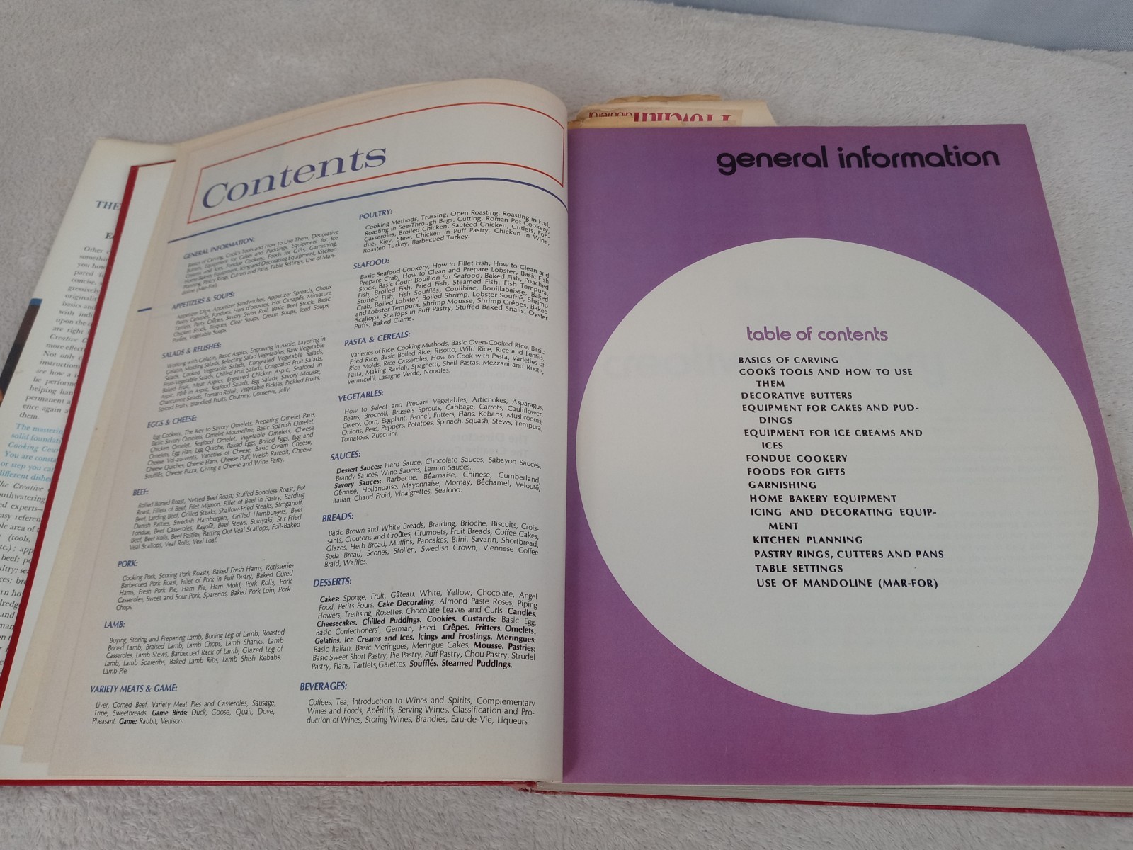 Vintage Creative Cooking Course Charlotte Turgeon Larousse Gastronomique HC DJ