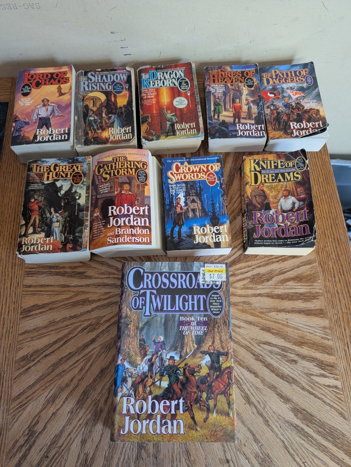 Robert Jordan The Wheel Of Time Lot of 10 Books TOR Fantasy