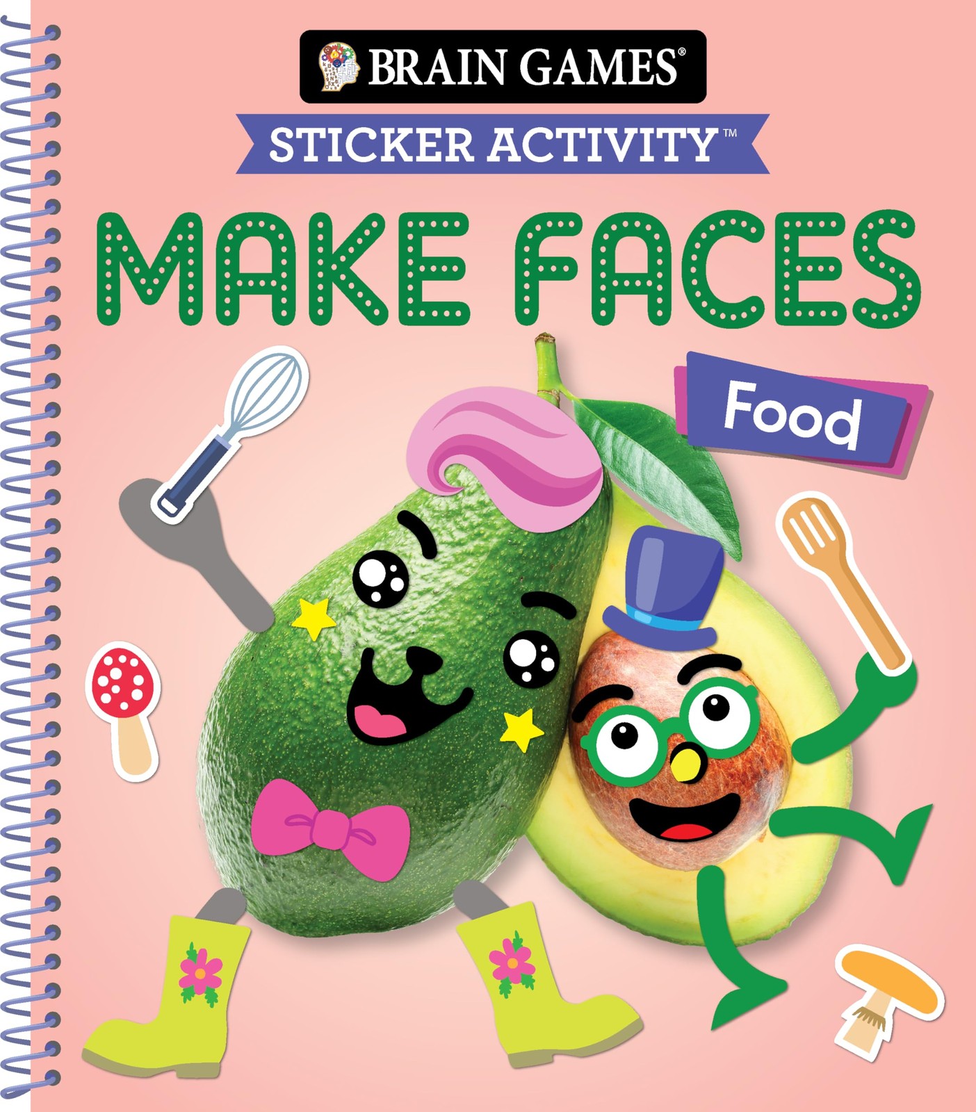 Brain Games – Sticker Activity – Make Faces: Food (Age 3 Years and Up)…