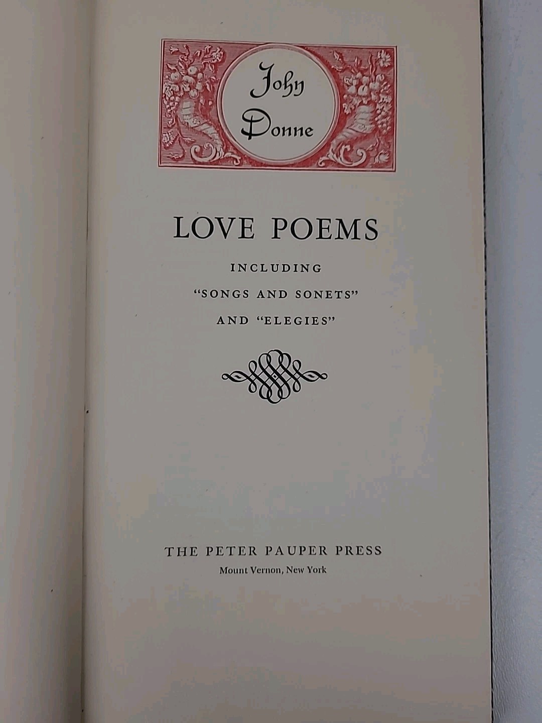 The Love Poems of John Donne Antholocy Peter Pauper Press Poetry HC