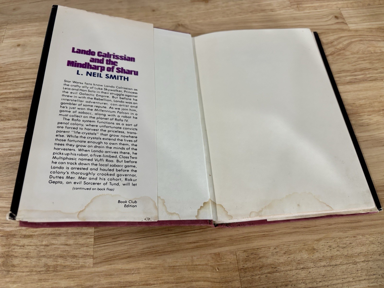 Vintage 1983 Lando Calrissian and the Mindharp of Sharu Star Wars Book HC RARE