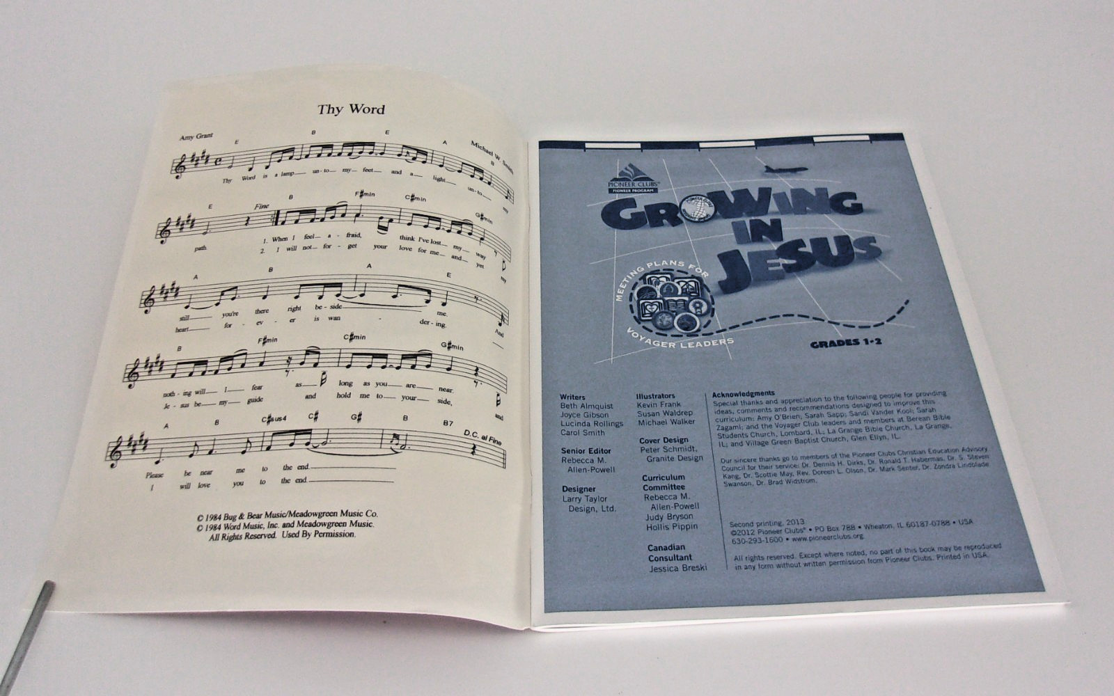 Set 2-Voyagers Handbook & Leader book, Growing In Jesus-Grades 1-2-Pioneer Clubs