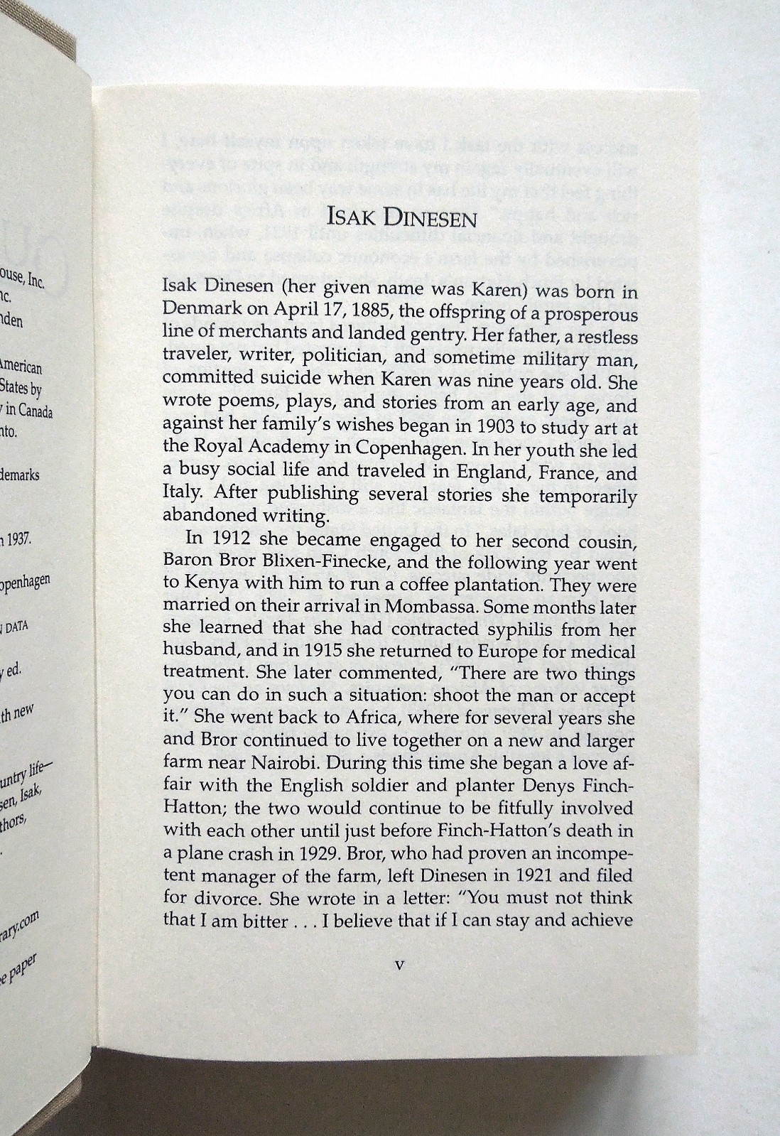 Out of Africa – Isak Dinesen, 1992 hc w/dj, The Modern Library