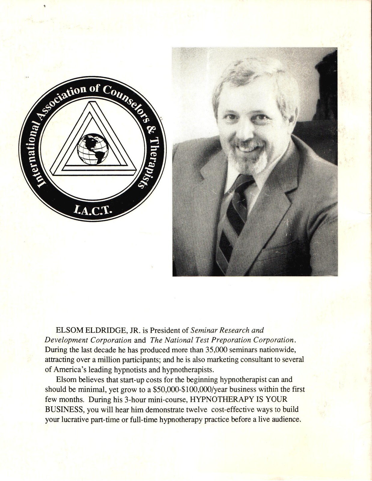 Hypnotherapy Is Your Business [Paperback, 1988] A. Elsom Eldridge, Jr.
