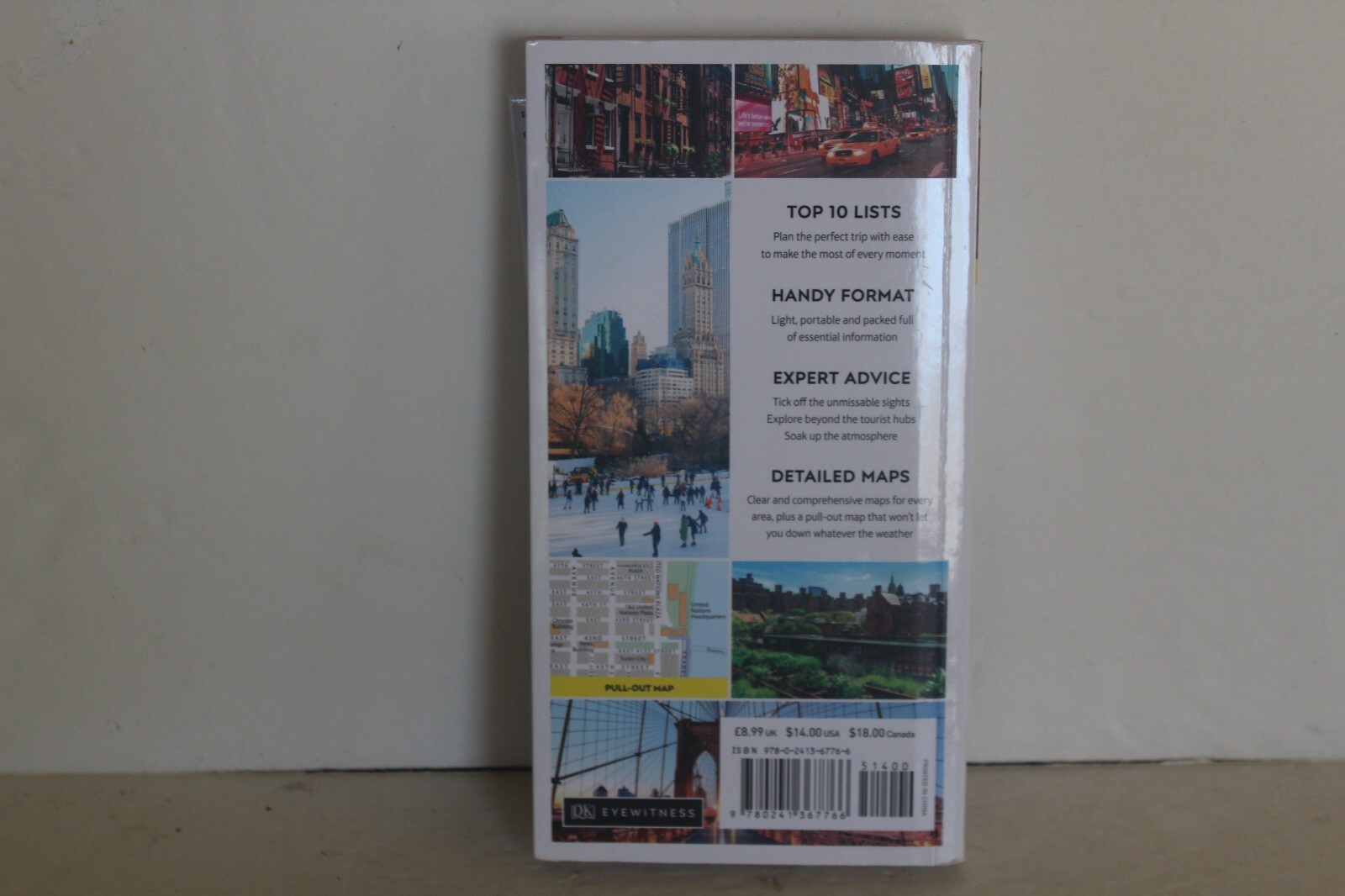 DK Eyewitness Top 10 New York City NYC Complete w Water Resistant Map