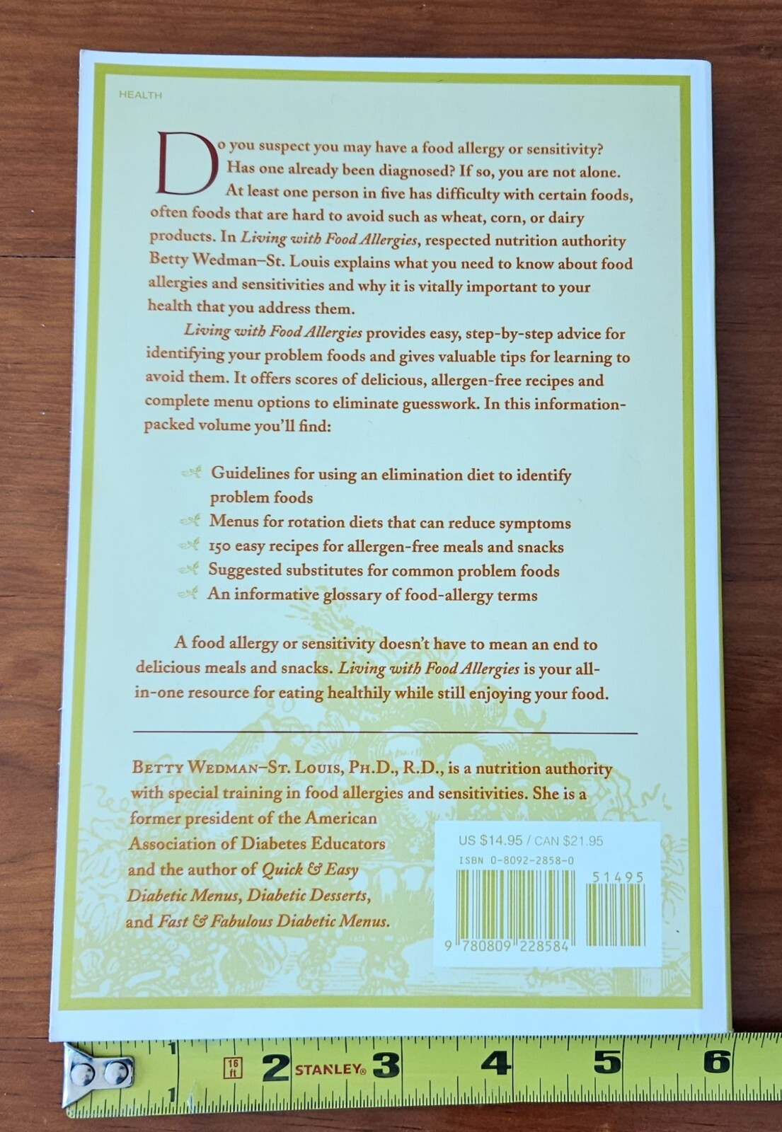Lot of 5 Books – Food Allergies, Health Hints, Lose the Wheat, 101 Optimal Foods