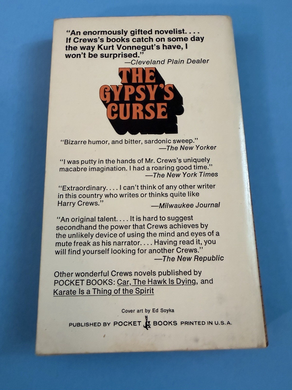 GYPSYS CURSE By Harry Crews 1976 Pocket Books Paperback 1st Printing
