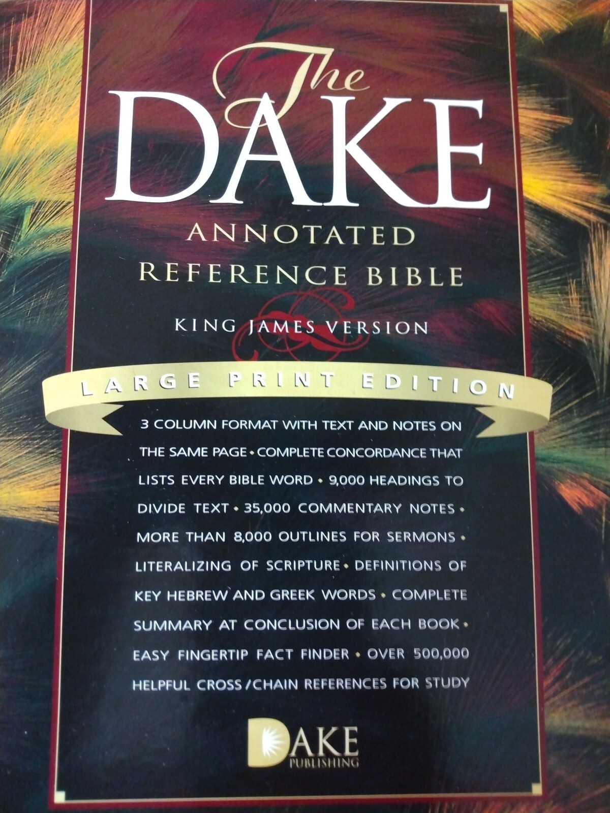 KJV Dake’s Annotated Reference Bible LARGE PRINT Black bonded Leather