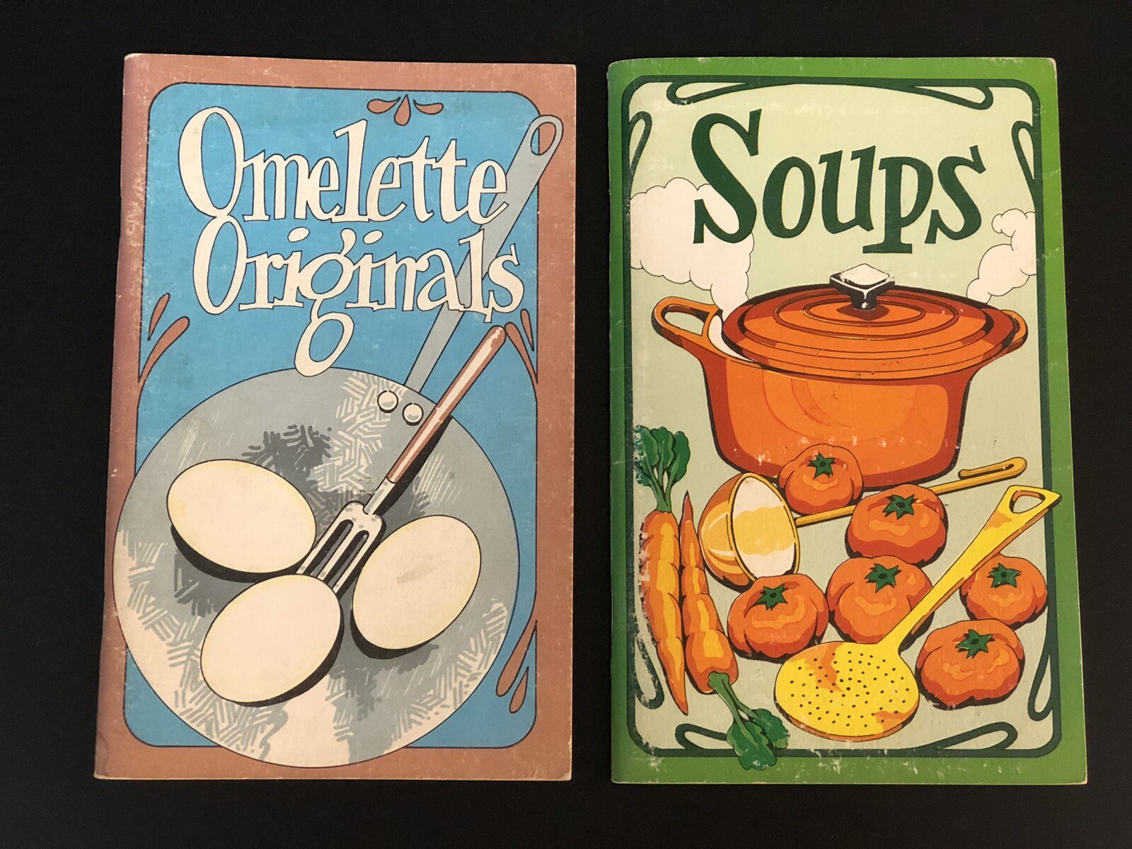 Lot of 2 Vintage 1970s Irena Chalmers Cookbooks: Omelette Originals & Soups